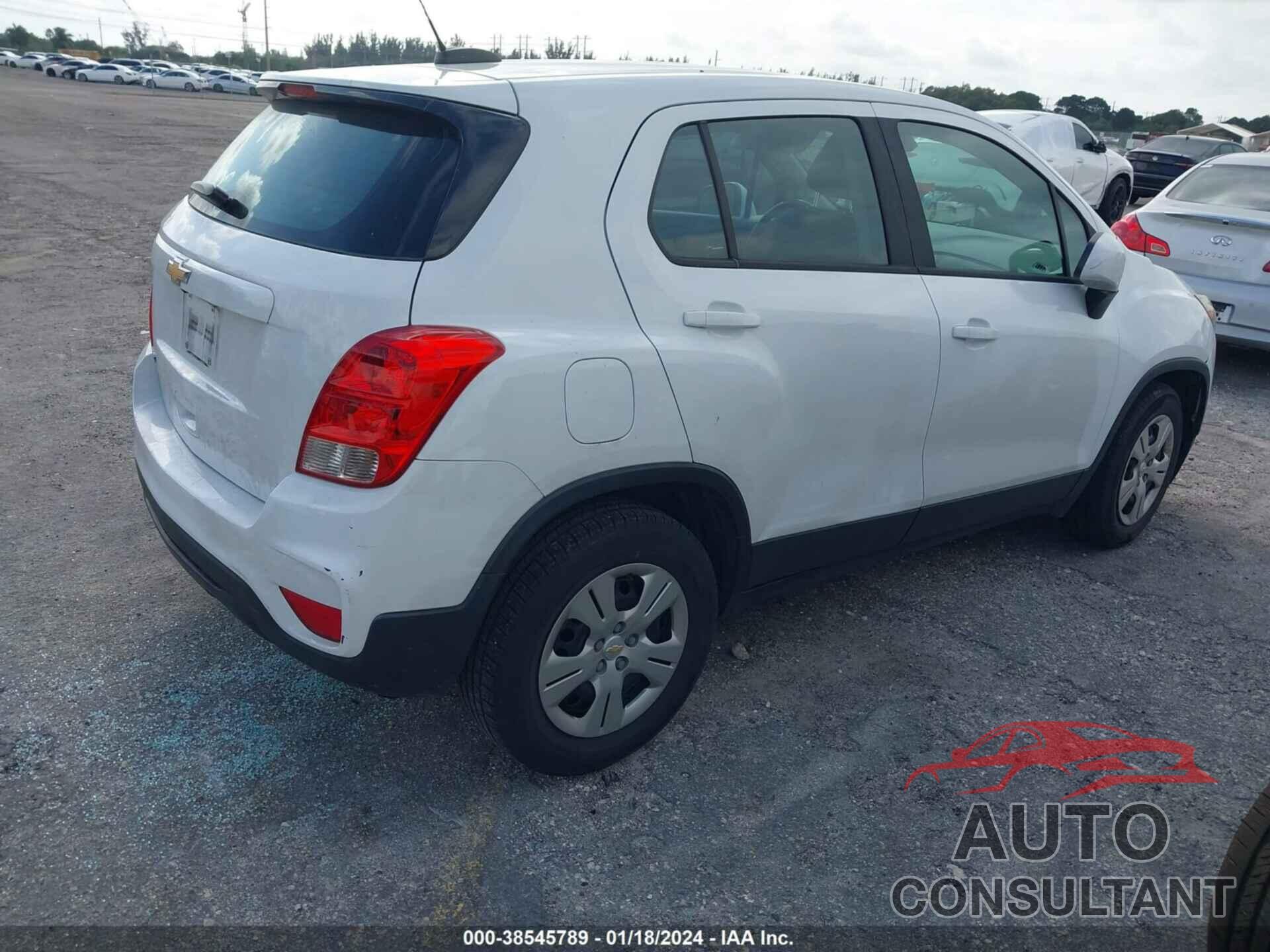 CHEVROLET TRAX 2017 - KL7CJKSB1HB171986