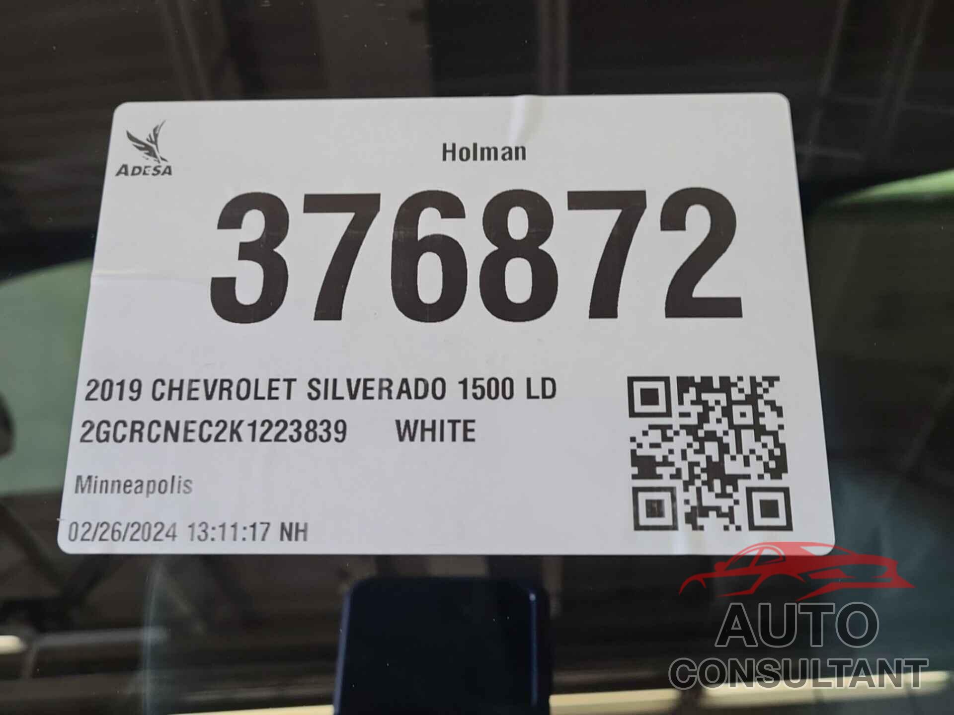 CHEVROLET SILVERADO 1500 LD 2019 - 2GCRCNEC2K1223839