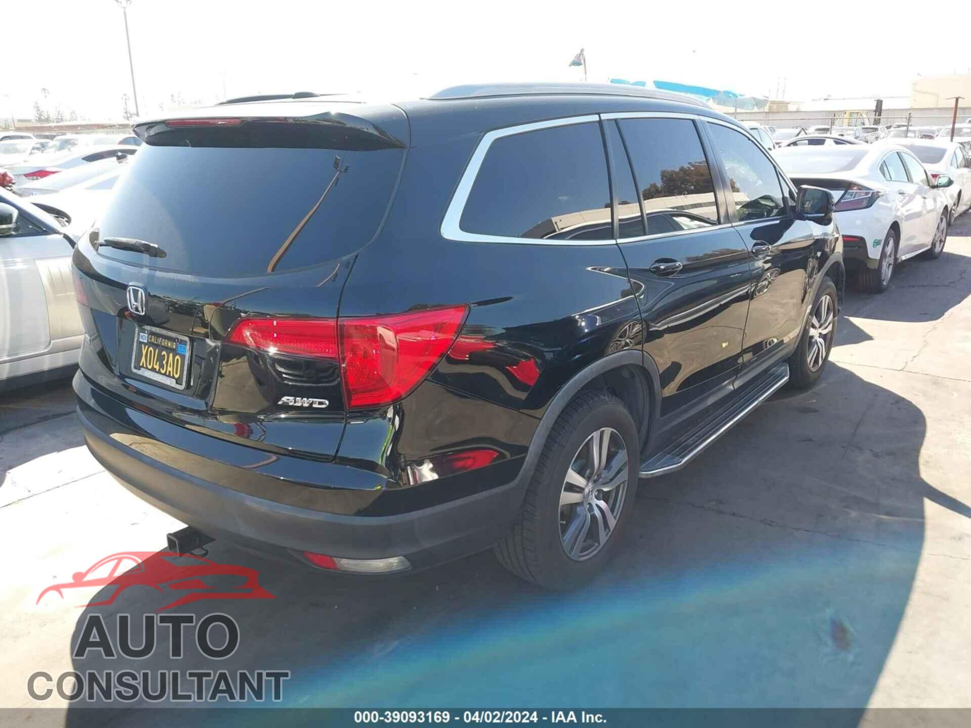 HONDA PILOT 2017 - 5FNYF6H55HB047350