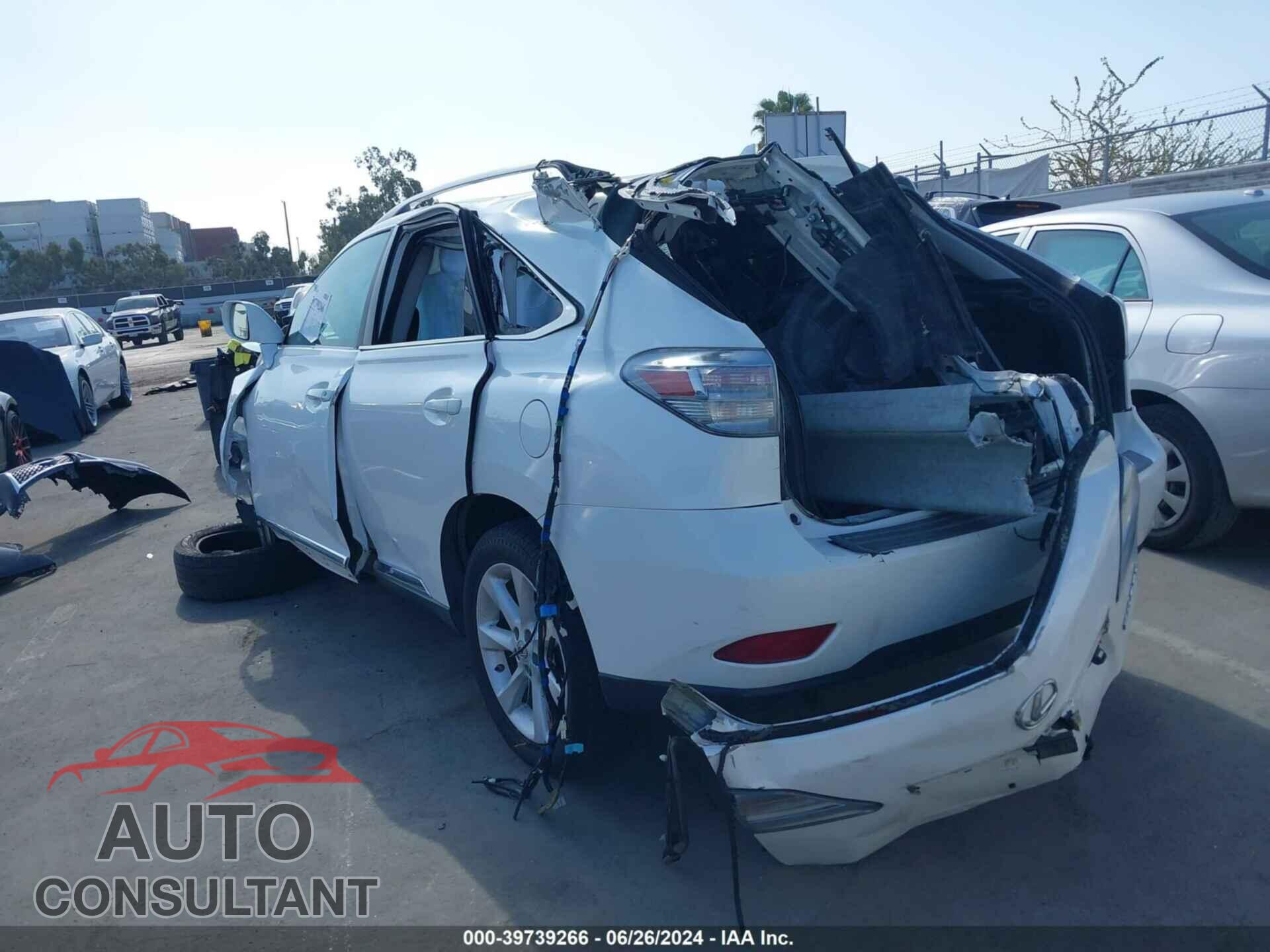 LEXUS RX 350 2012 - 2T2ZK1BA5CC075232