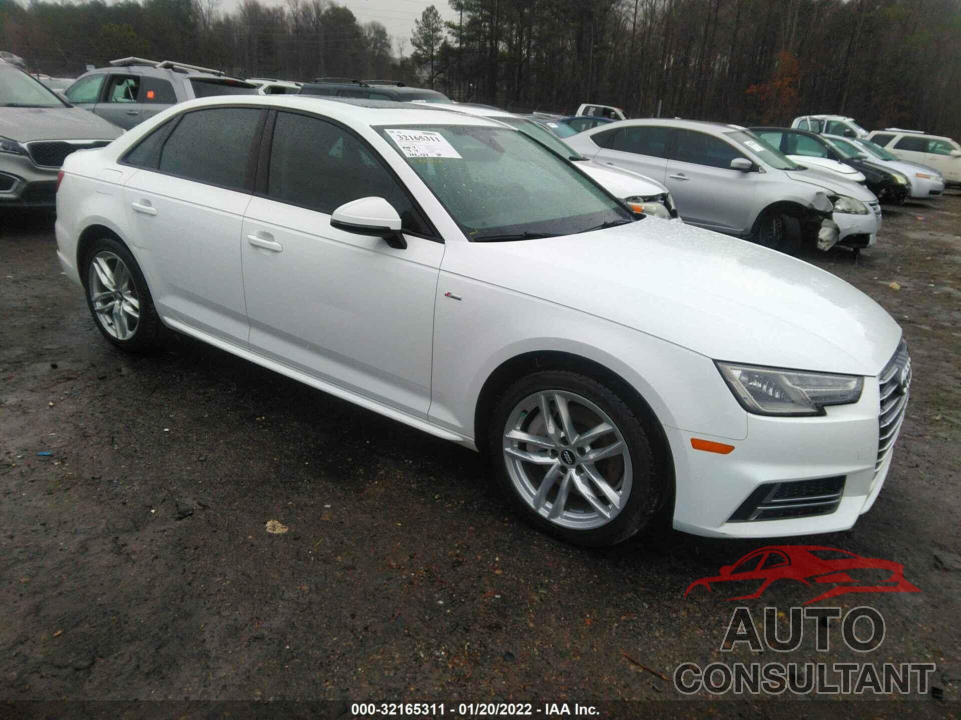 AUDI A4 2017 - WAUDNAF42HN055032