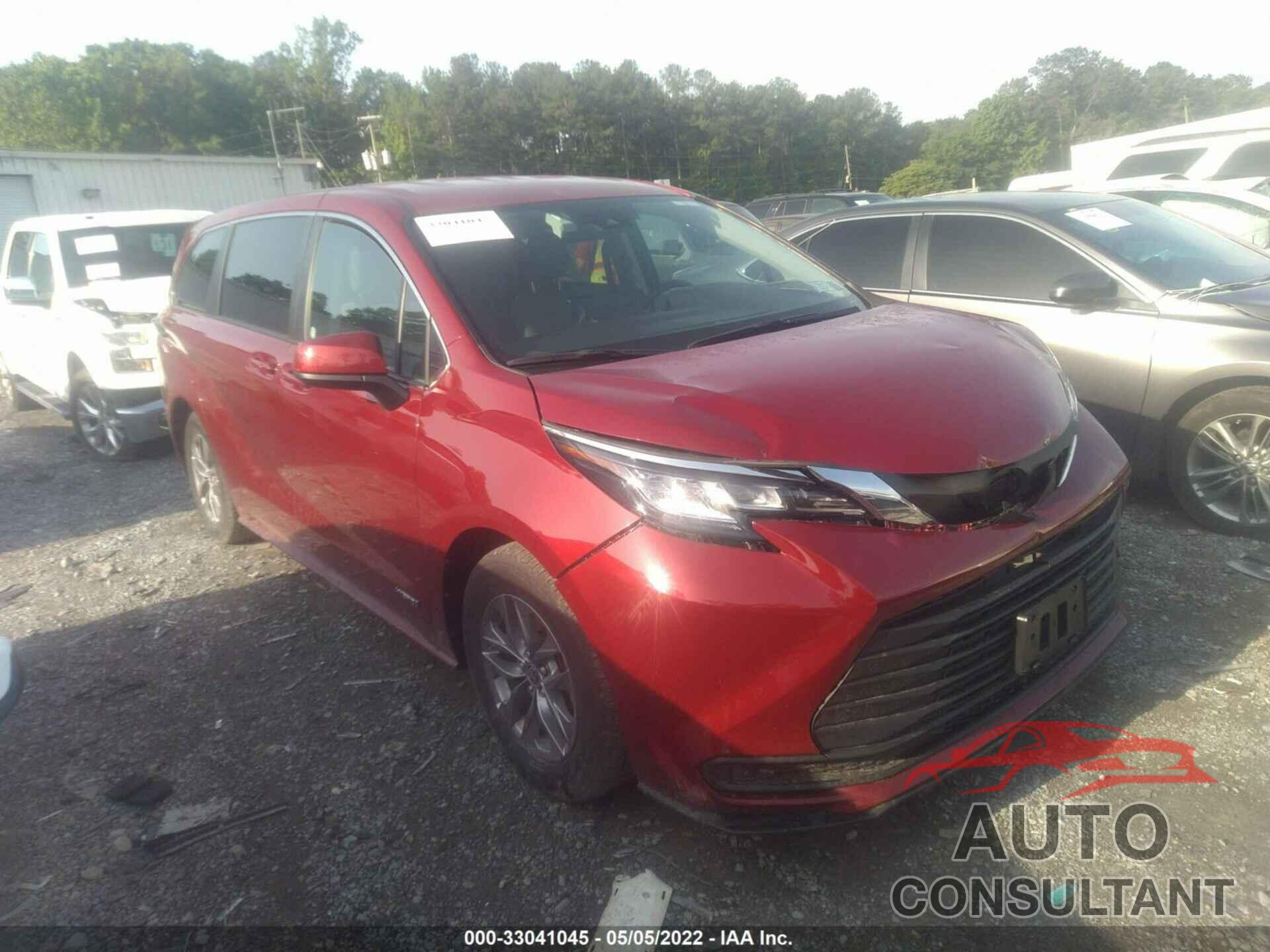 TOYOTA SIENNA 2021 - 5TDKRKEC6MS045573