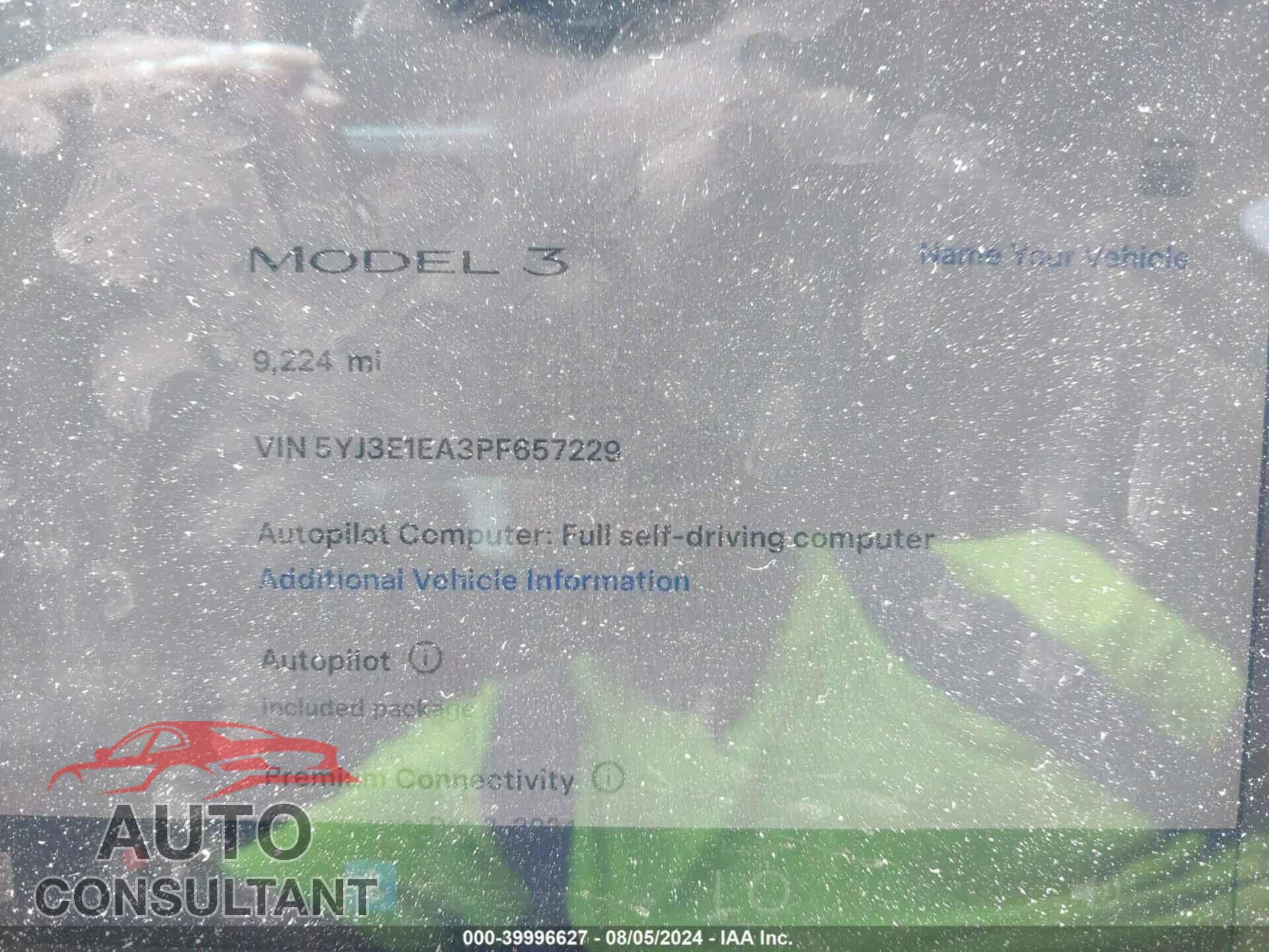 TESLA MODEL 3 2023 - 5YJ3E1EA3PF657229