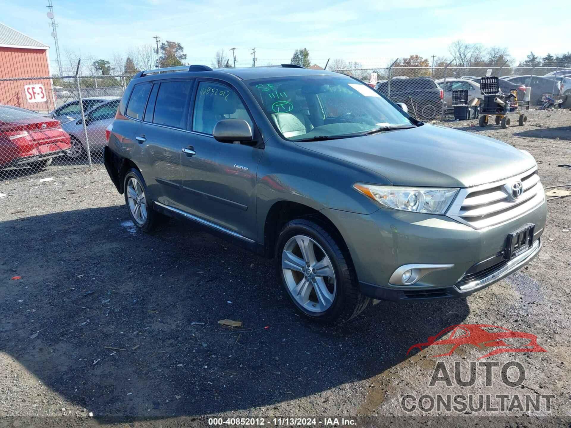 TOYOTA HIGHLANDER 2013 - 5TDDK3EH8DS202051