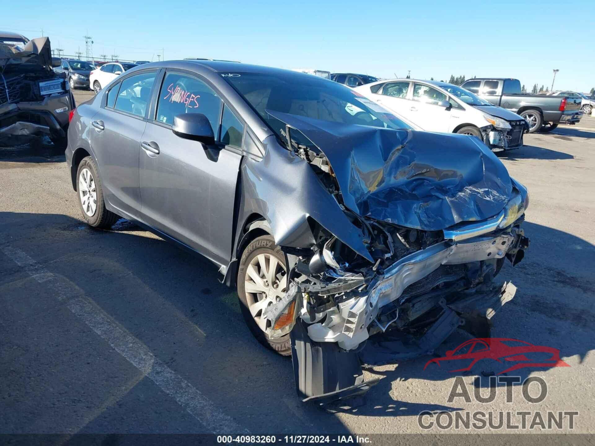 HONDA CIVIC 2012 - 19XFB2F54CE375369
