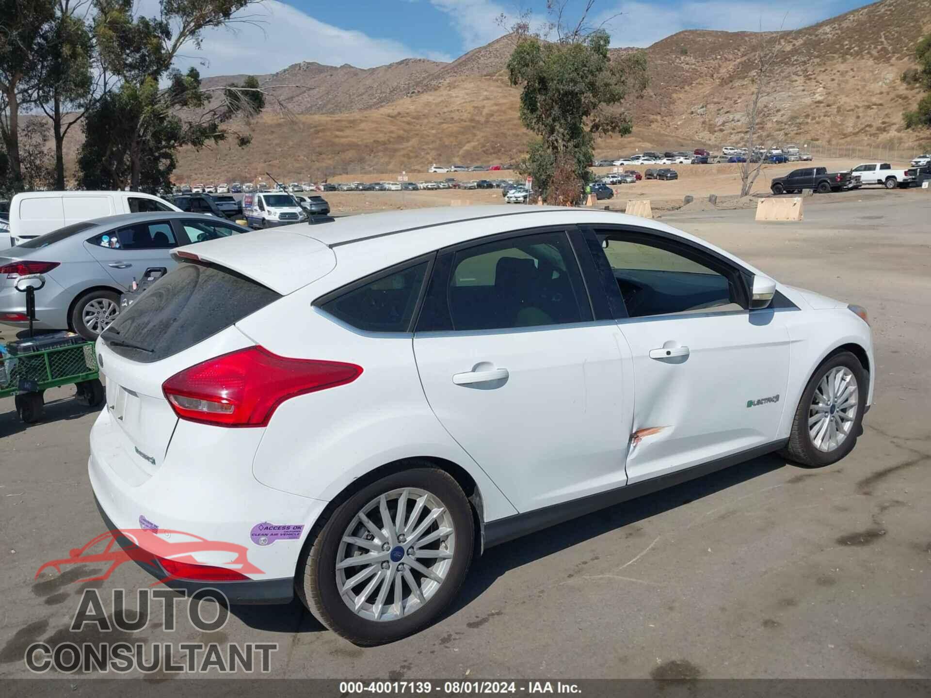 FORD FOCUS ELECTRIC 2017 - 1FADP3R41HL224446