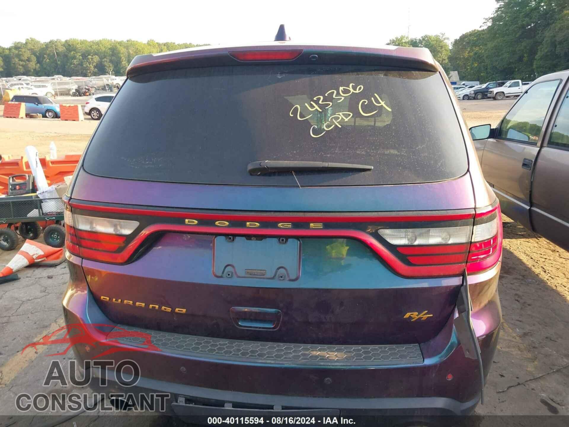DODGE DURANGO 2019 - 1C4SDHCTXKC769611