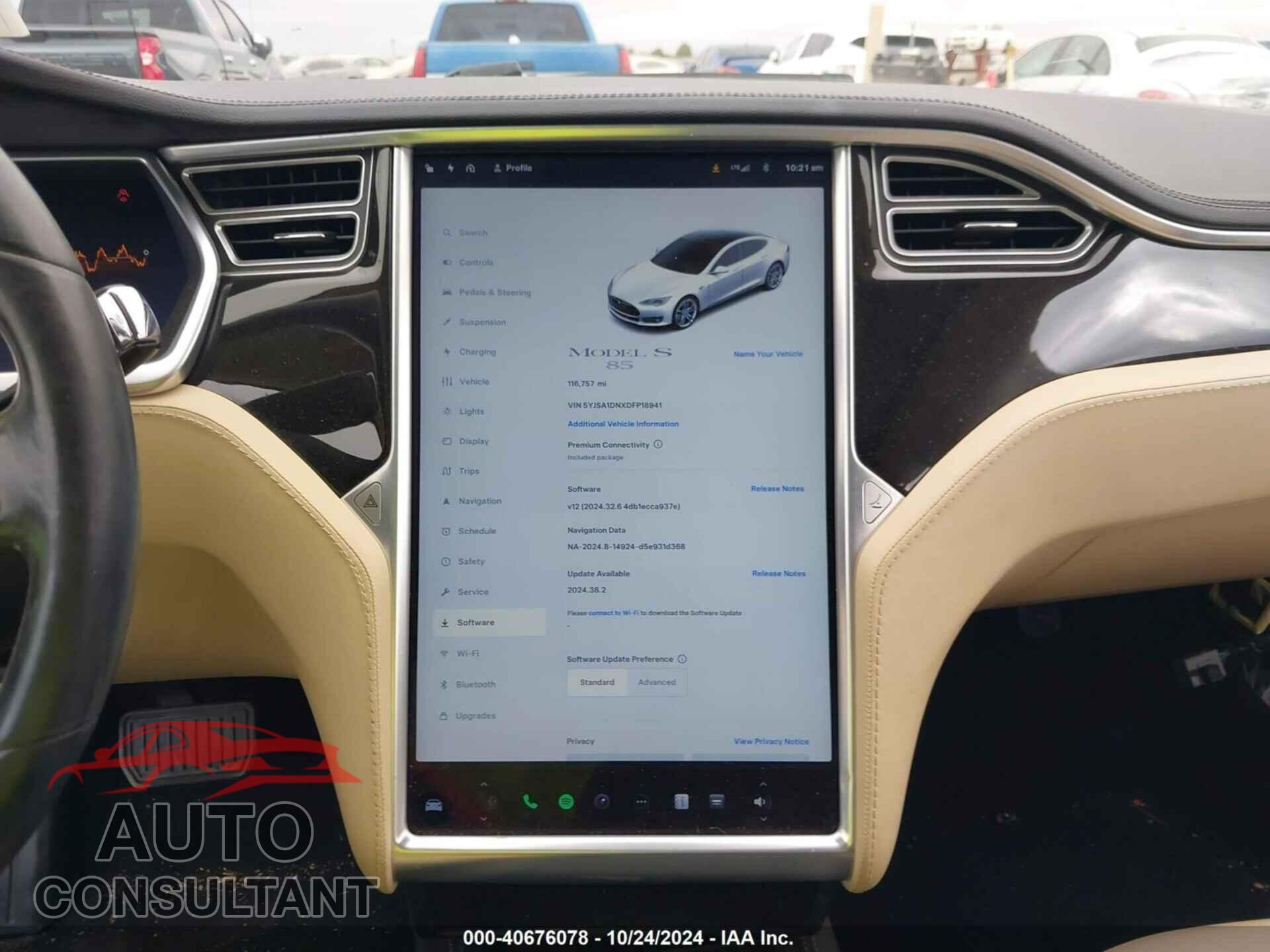 TESLA MODEL S 2013 - 5YJSA1DNXDFP18941