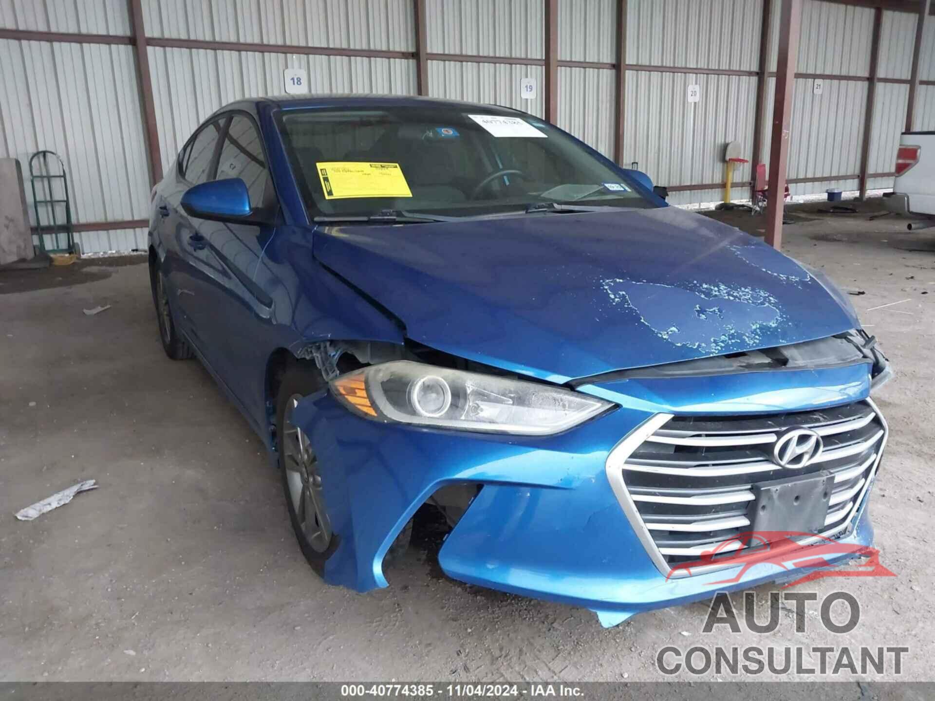 HYUNDAI ELANTRA 2018 - 5NPD84LF2JH241161