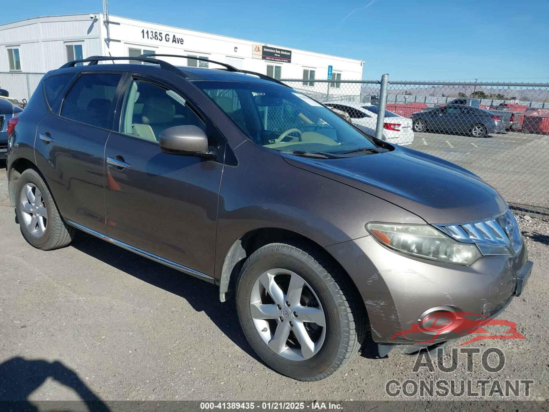 NISSAN MURANO 2009 - JN8AZ18UX9W008872