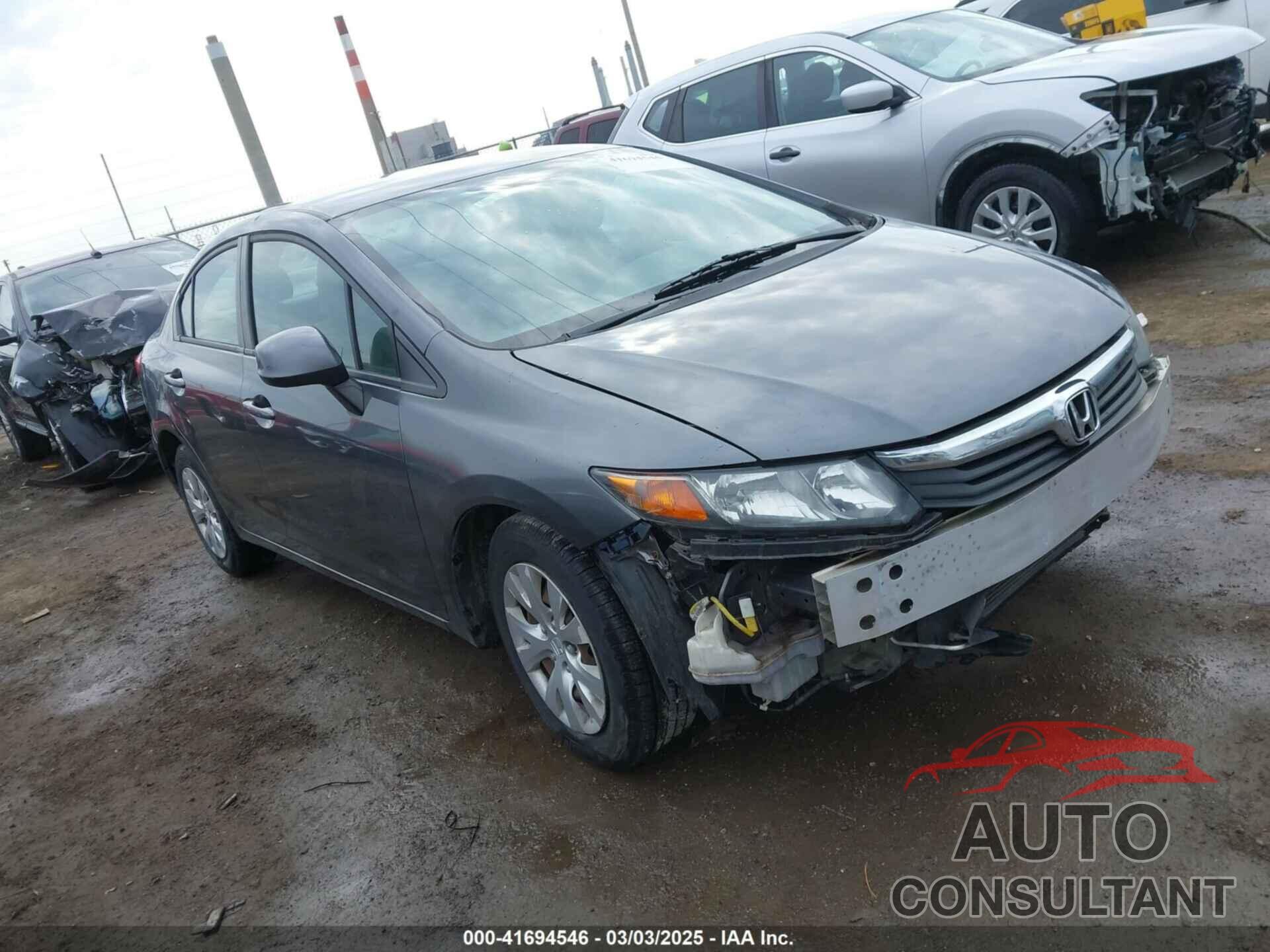 HONDA CIVIC 2012 - 19XFB2F57CE026898