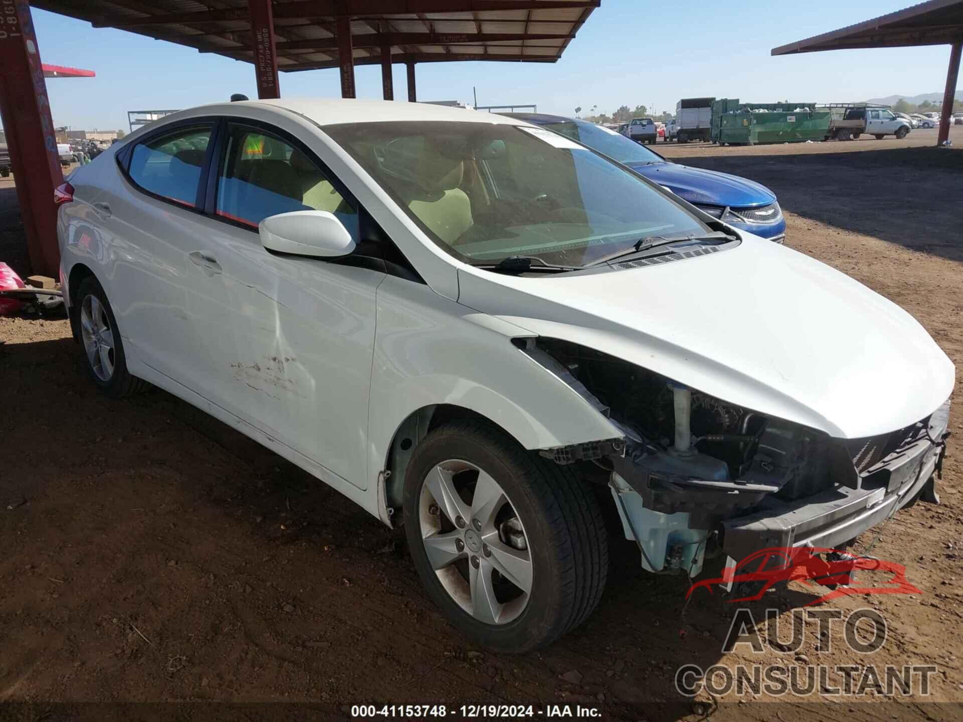 HYUNDAI ELANTRA 2013 - 5NPDH4AE4DH267761