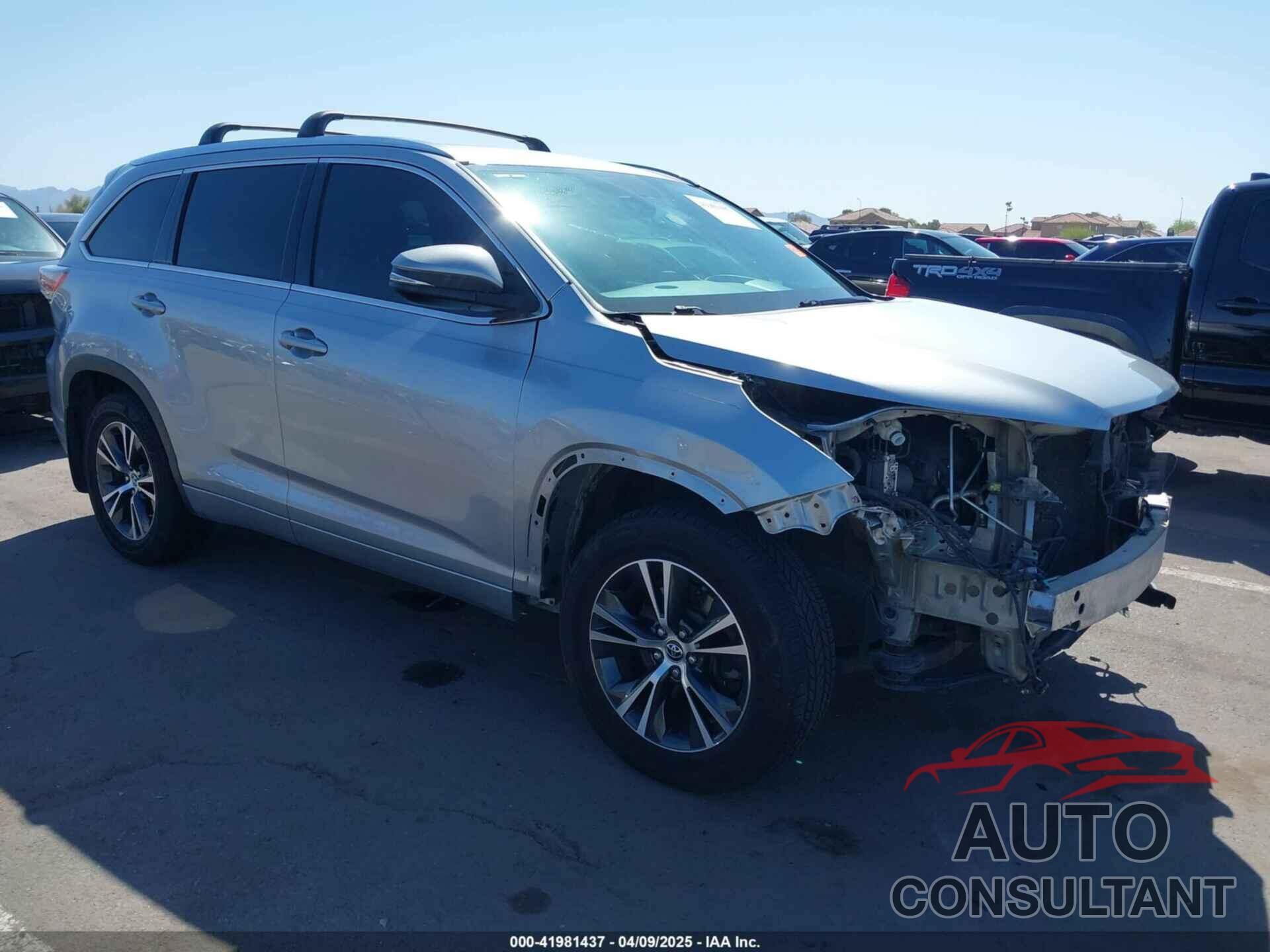 TOYOTA HIGHLANDER 2016 - 5TDJKRFHXGS247601