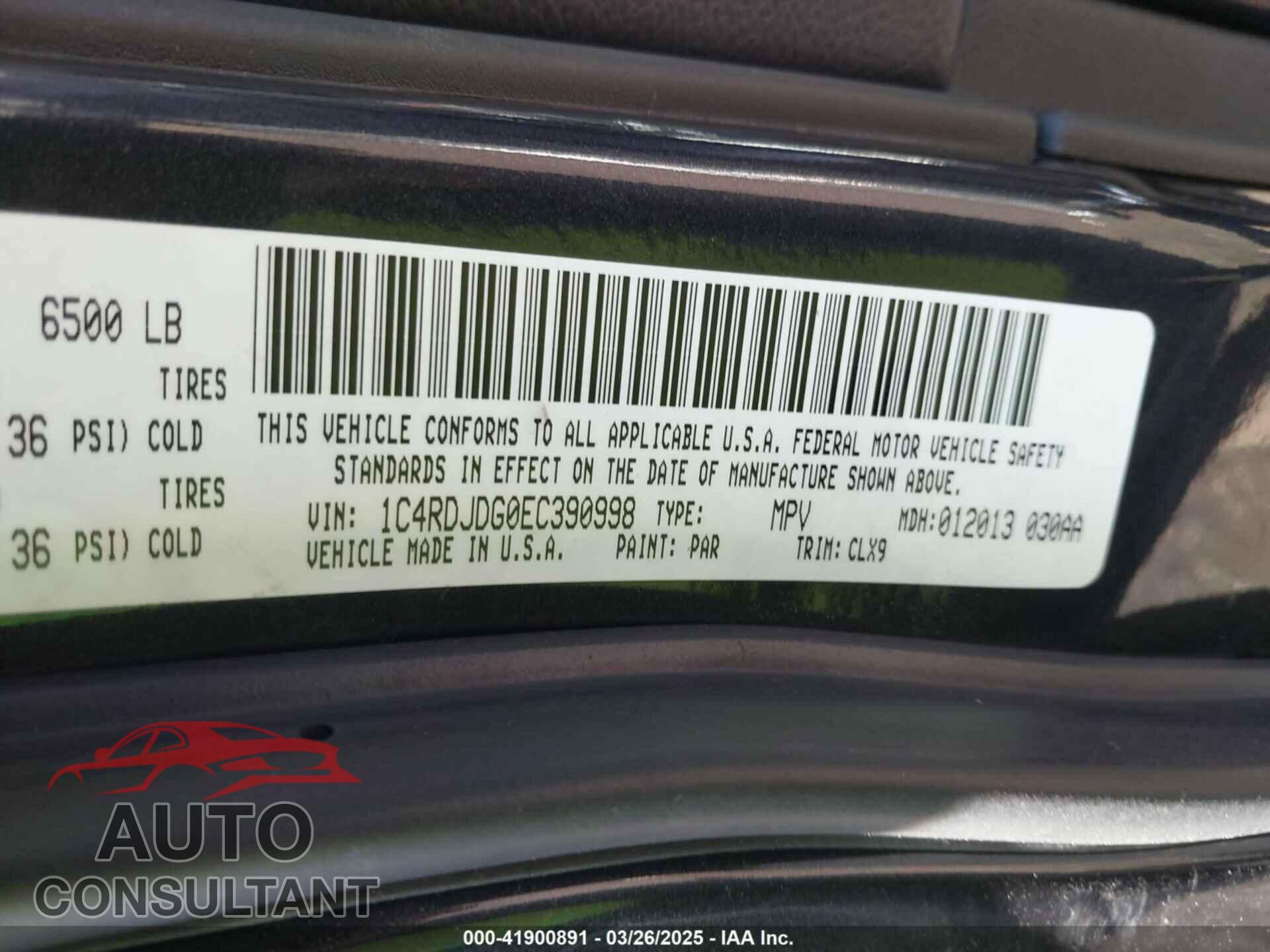 DODGE DURANGO 2014 - 1C4RDJDG0EC390998