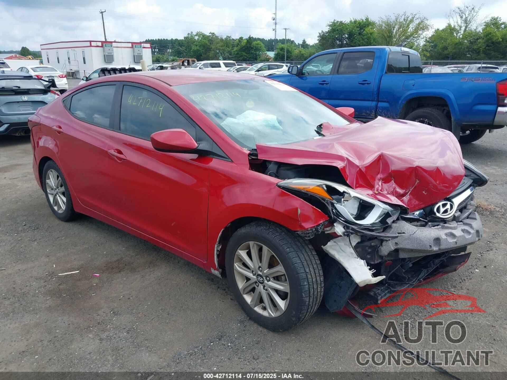HYUNDAI ELANTRA 2014 - KMHDH4AE1EU146737