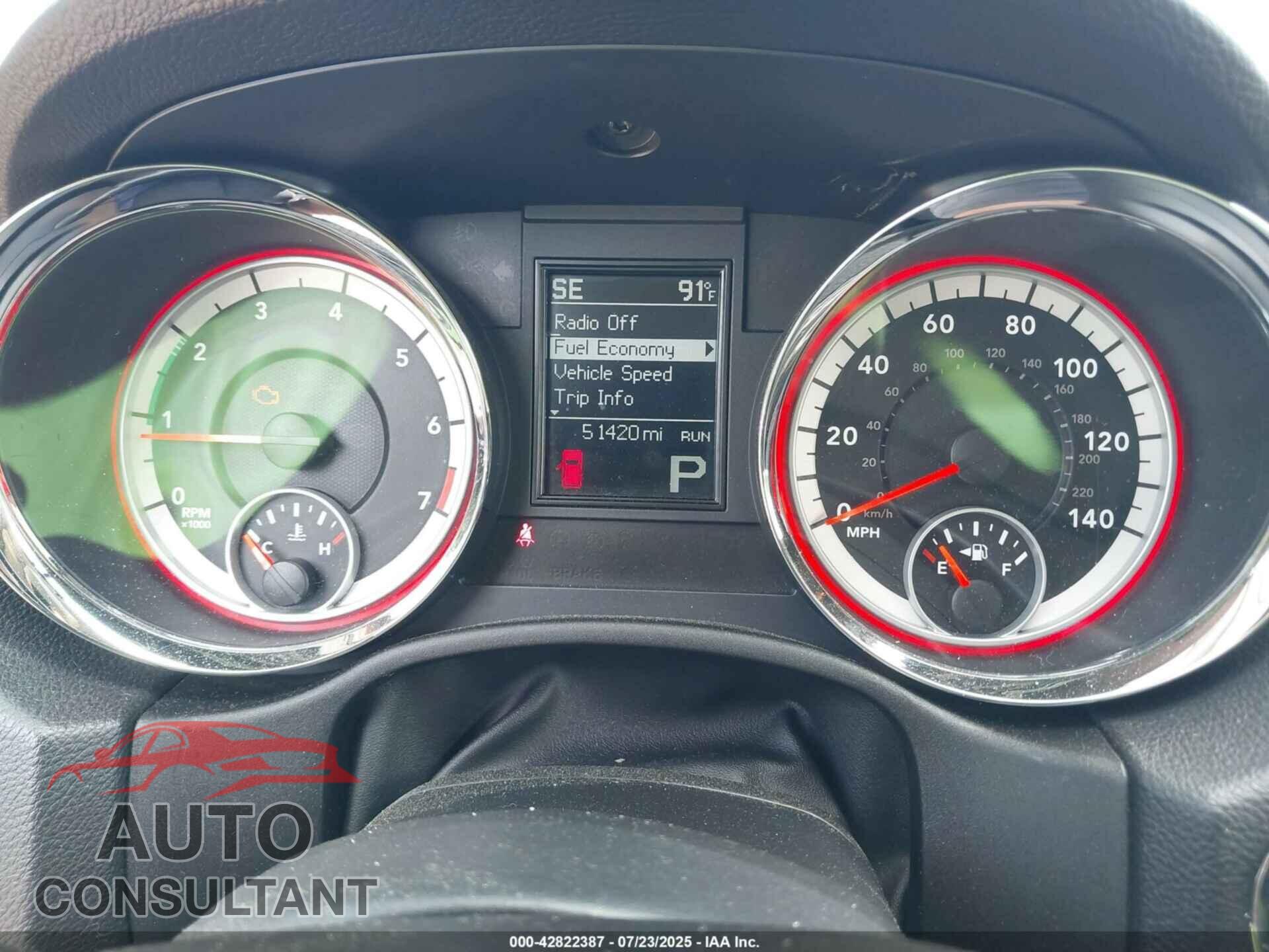 DODGE DURANGO 2012 - 1C4RDJAG1CC207237