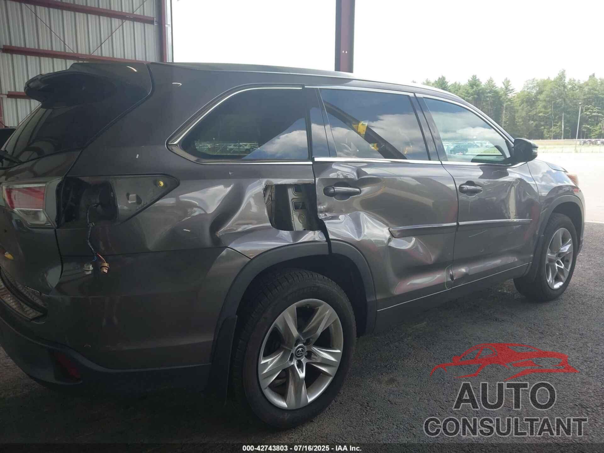 TOYOTA HIGHLANDER 2016 - 5TDDKRFH1GS355442