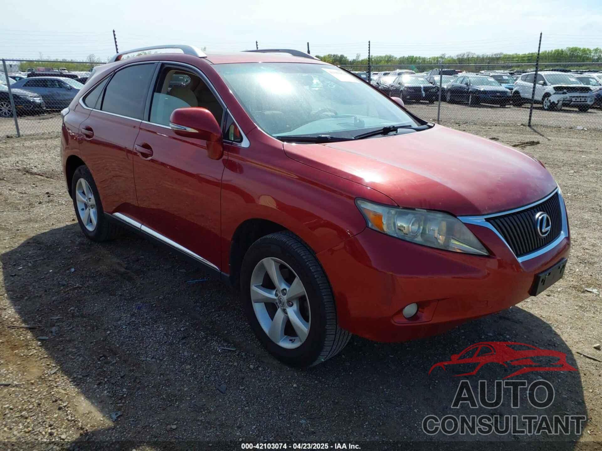 LEXUS RX 350 2010 - 2T2BK1BAXAC066878
