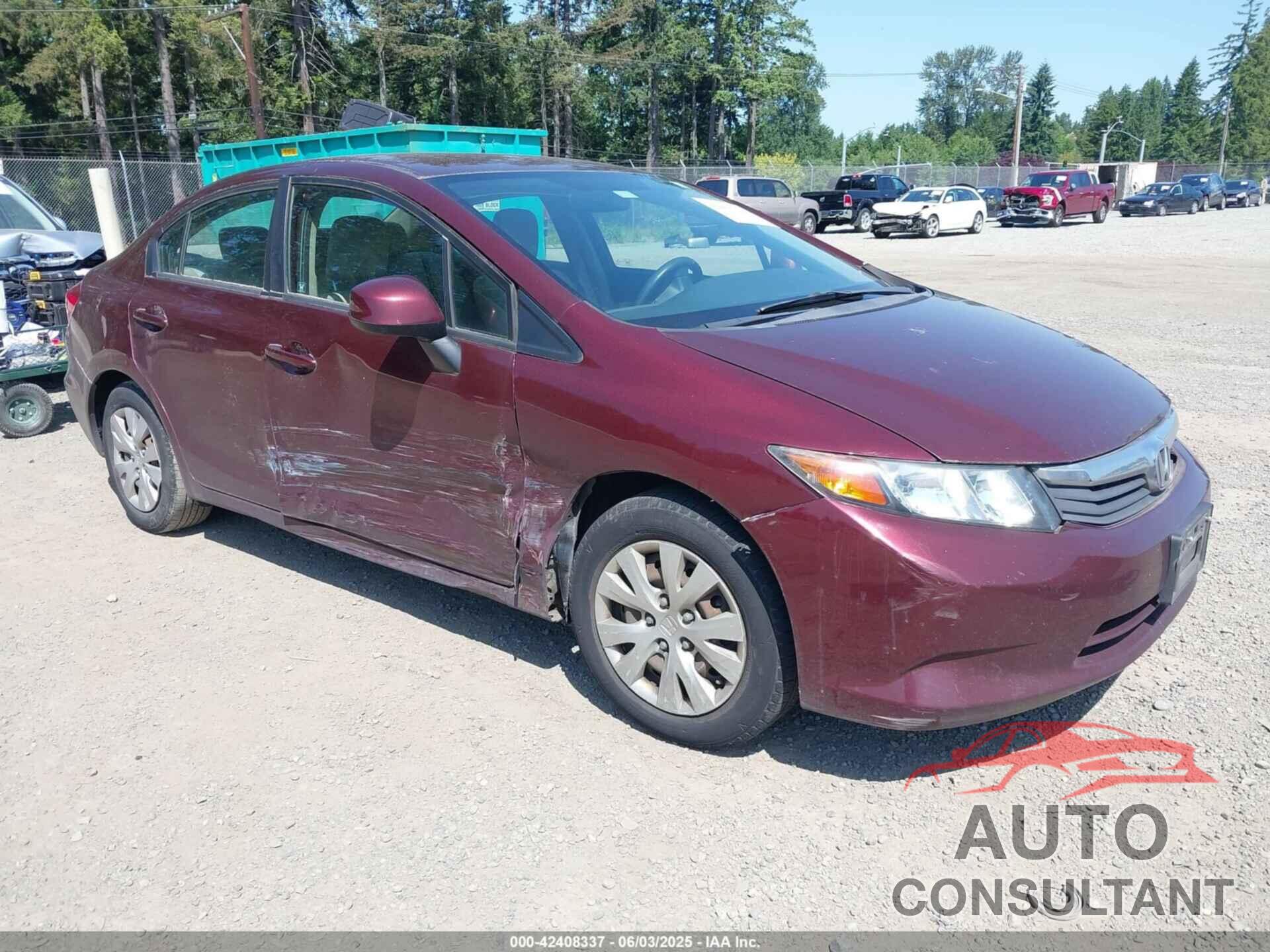 HONDA CIVIC 2012 - 19XFB2F54CE078246