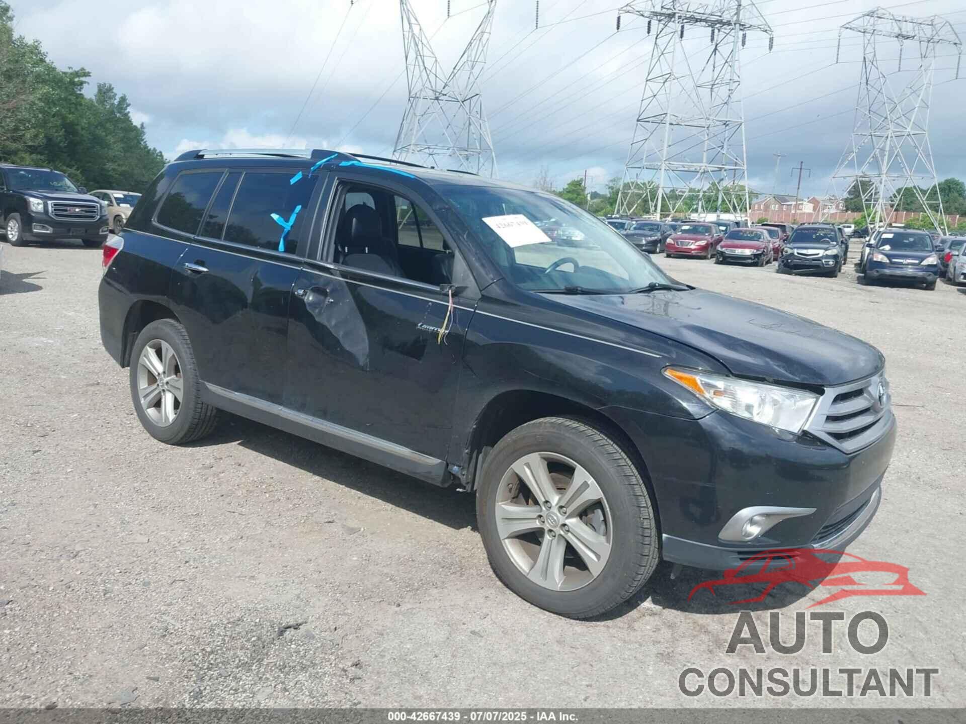 TOYOTA HIGHLANDER 2013 - 5TDDK3EH4DS195650