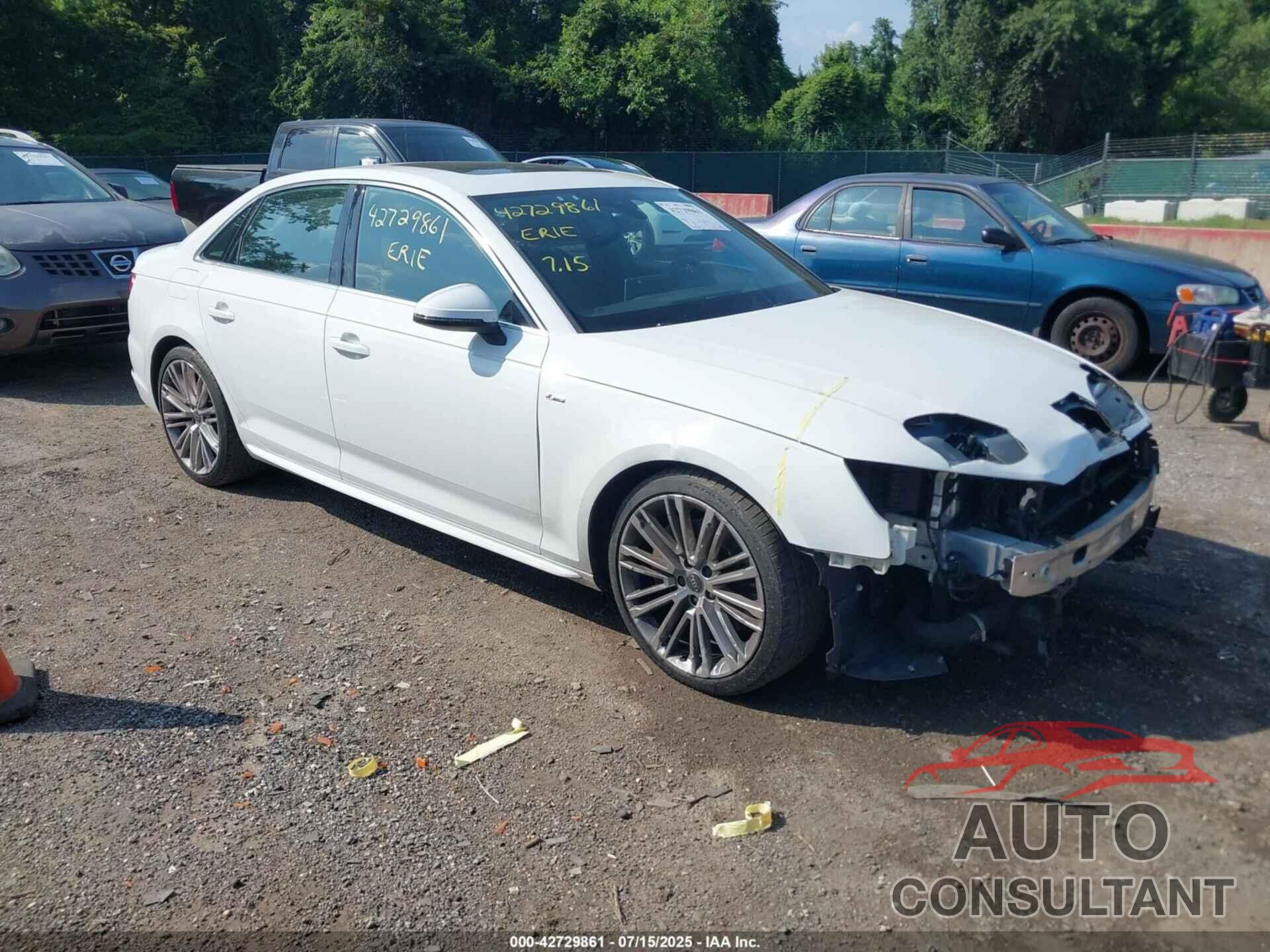 AUDI A4 2017 - WAUENAF44HN034008