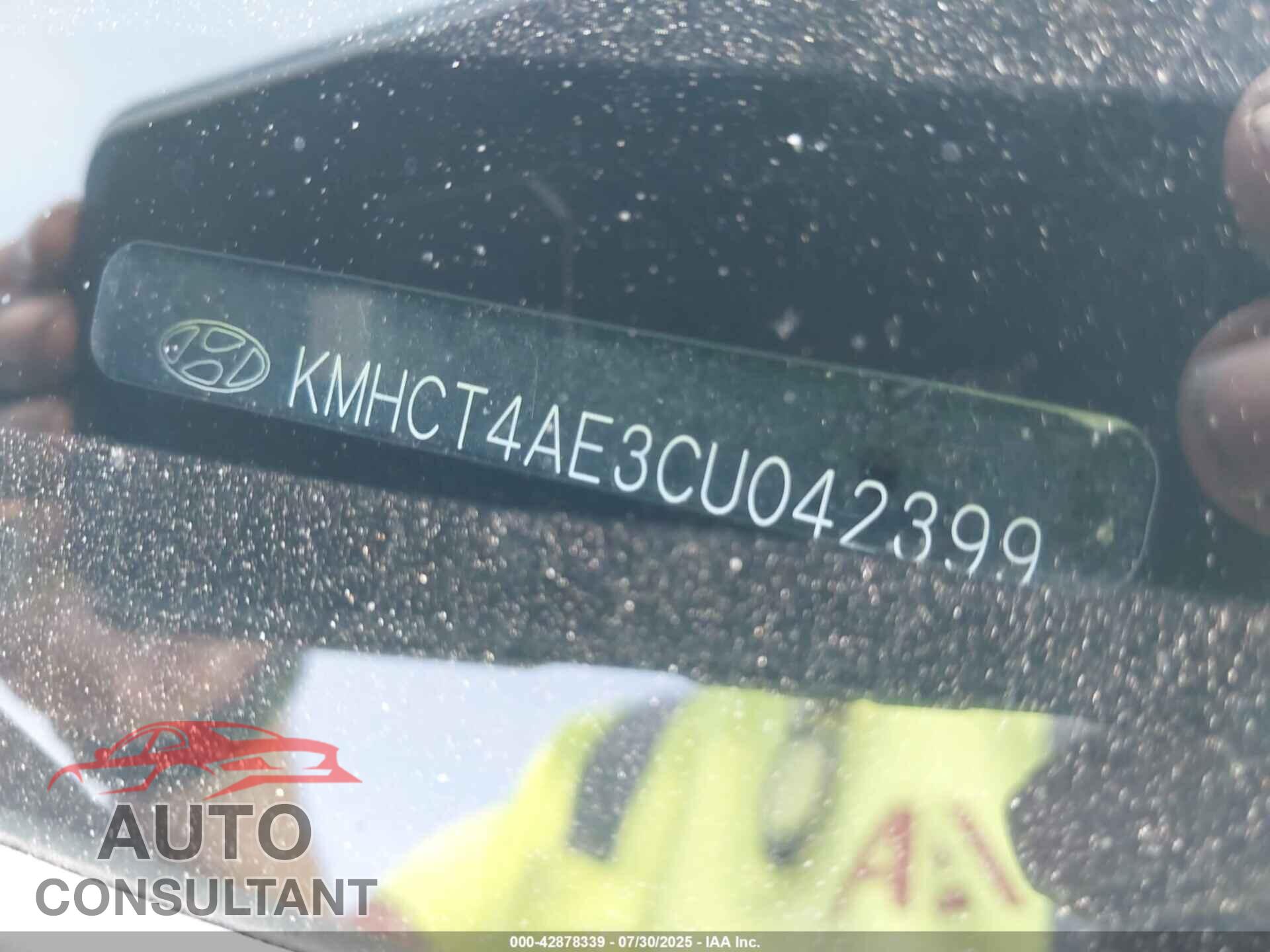 HYUNDAI ACCENT 2012 - KMHCT4AE3CU042399