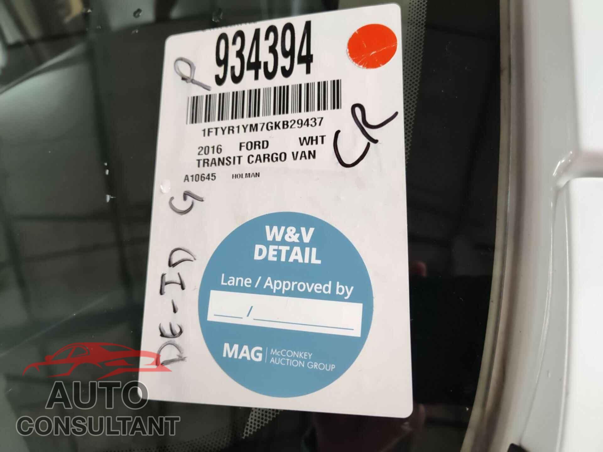FORD TRANSIT 2016 - 1FTYR1YM7GKB29437