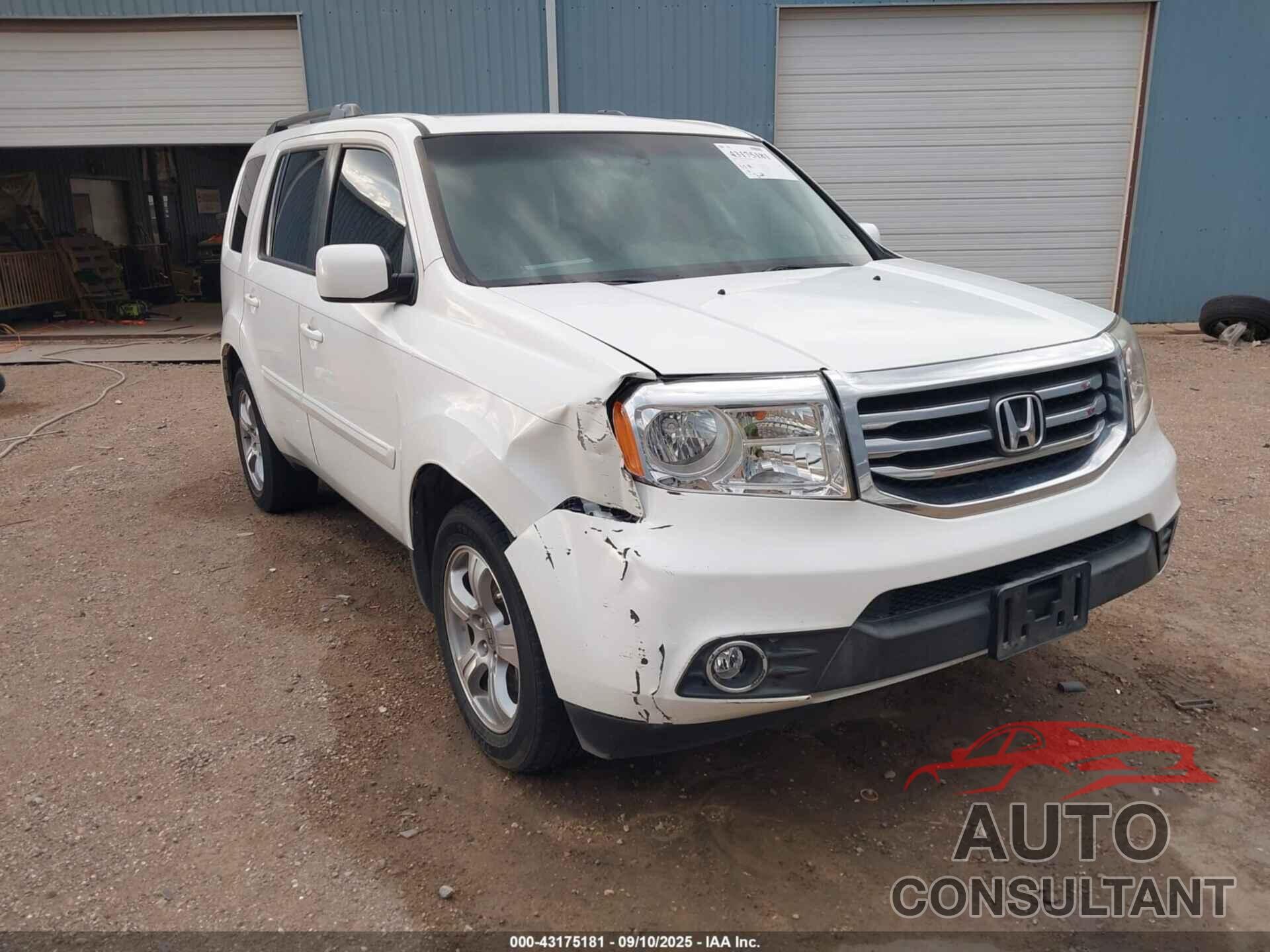 HONDA PILOT 2012 - 5FNYF3H60CB012912