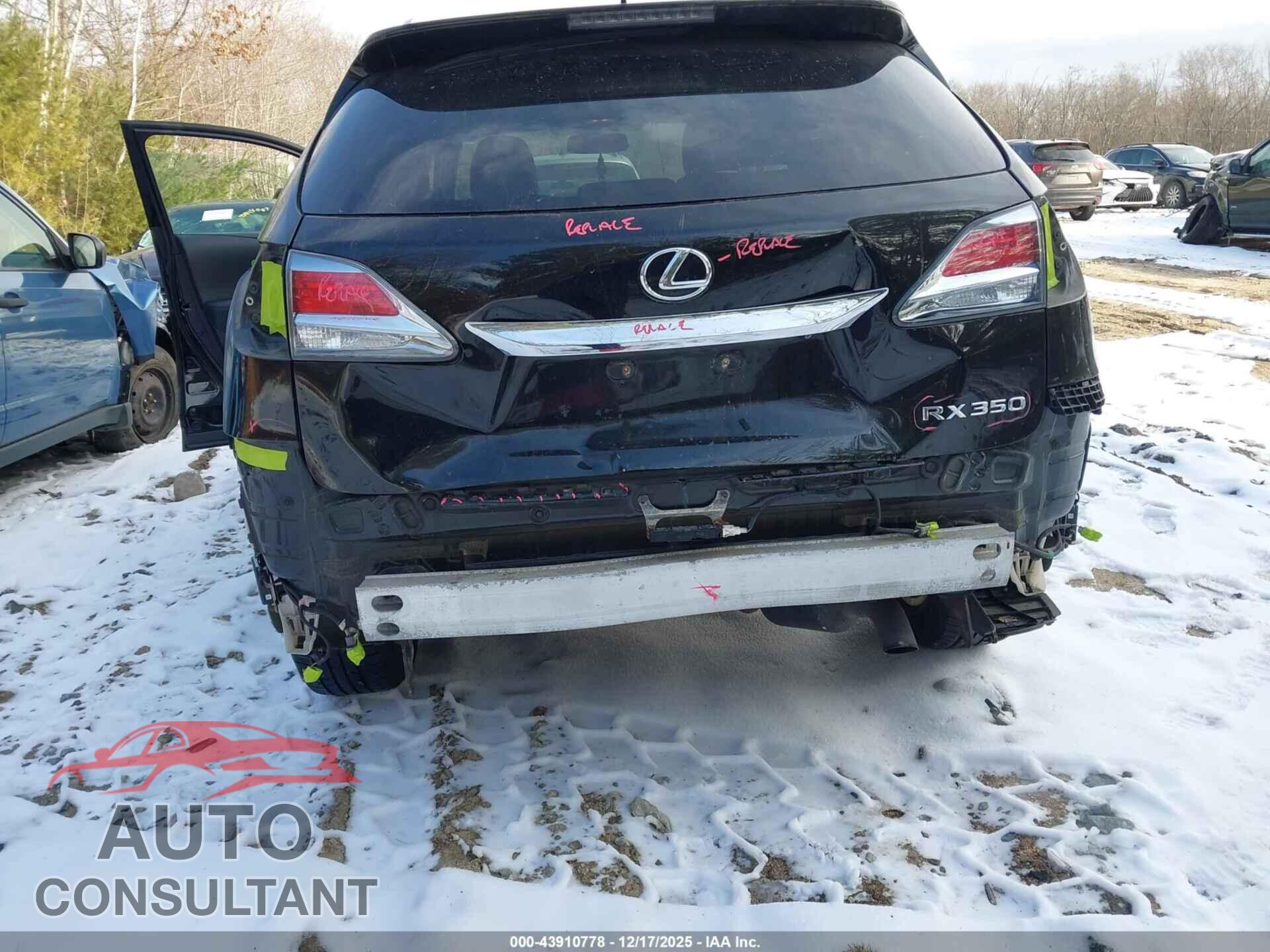 LEXUS RX 350 2013 - 2T2BK1BA2DC211237