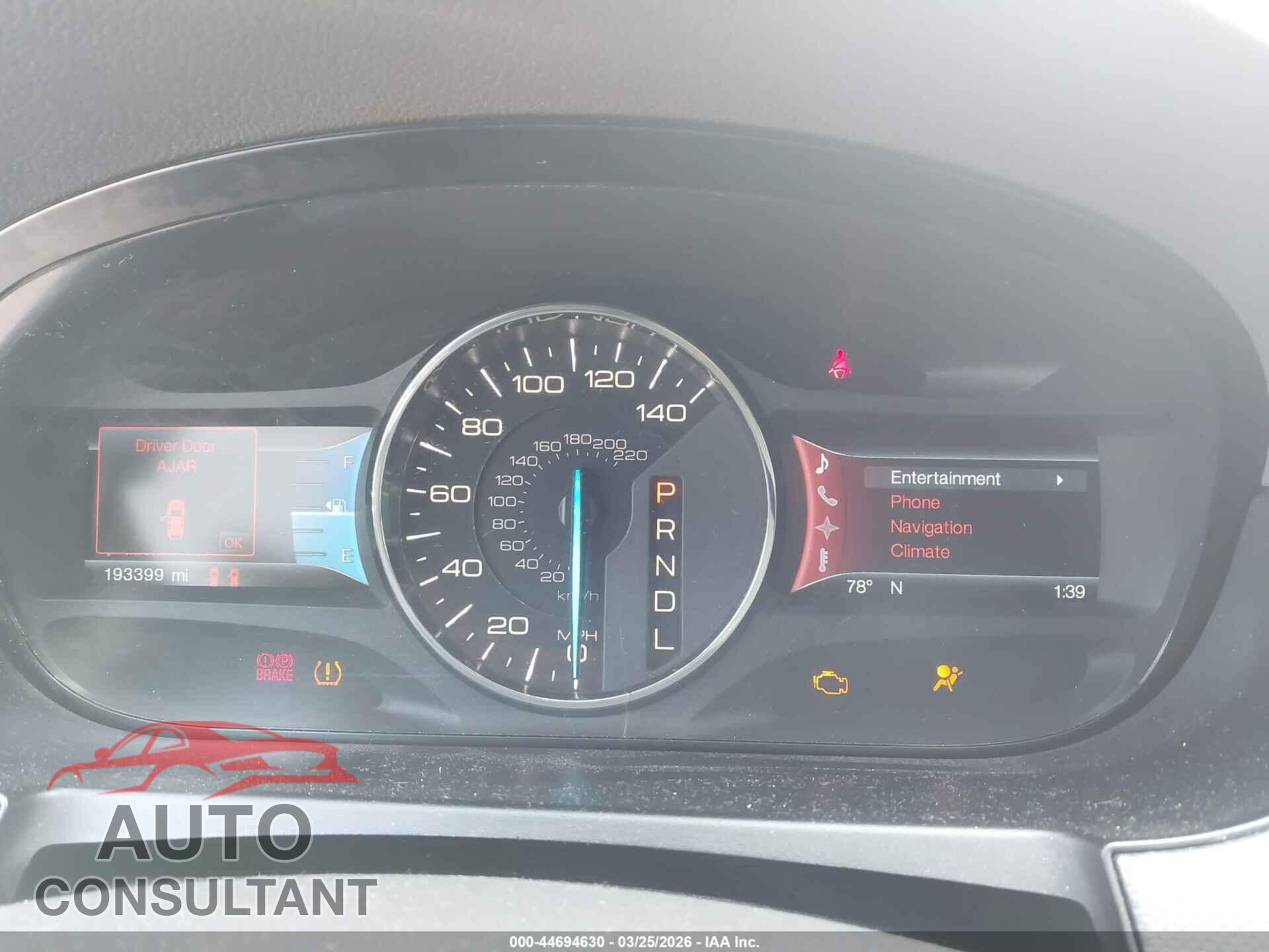 FORD EDGE 2012 - 2FMDK3J99CBA25780