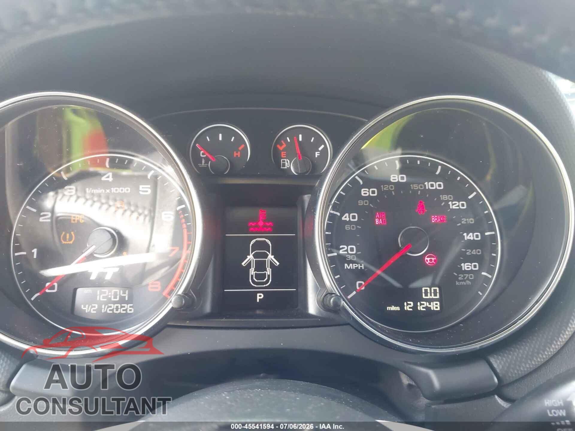 AUDI TT 2012 - TRUBFAFK5C1021663