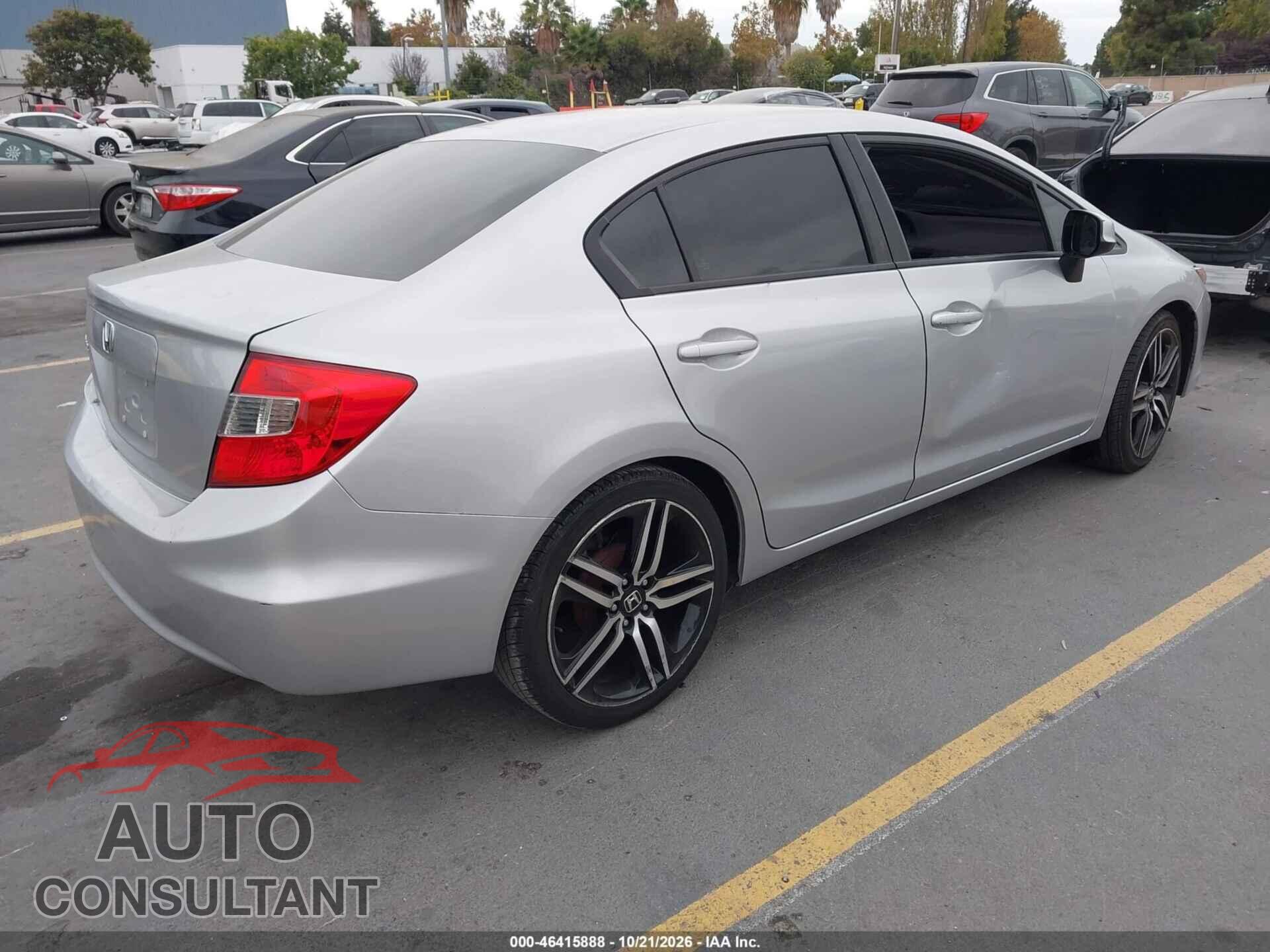 HONDA CIVIC 2012 - 19XFB2F57CE321676