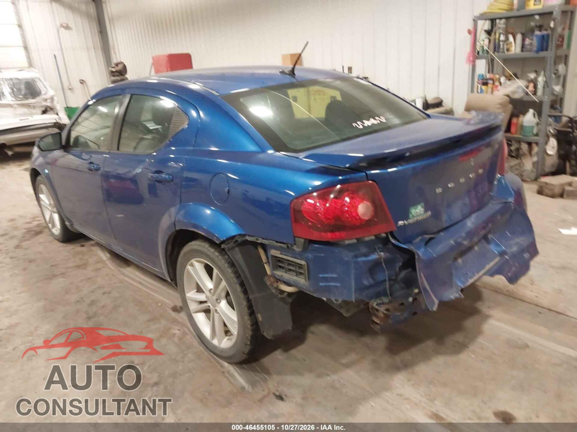 DODGE AVENGER 2012 - 1C3CDZCB4CN312871