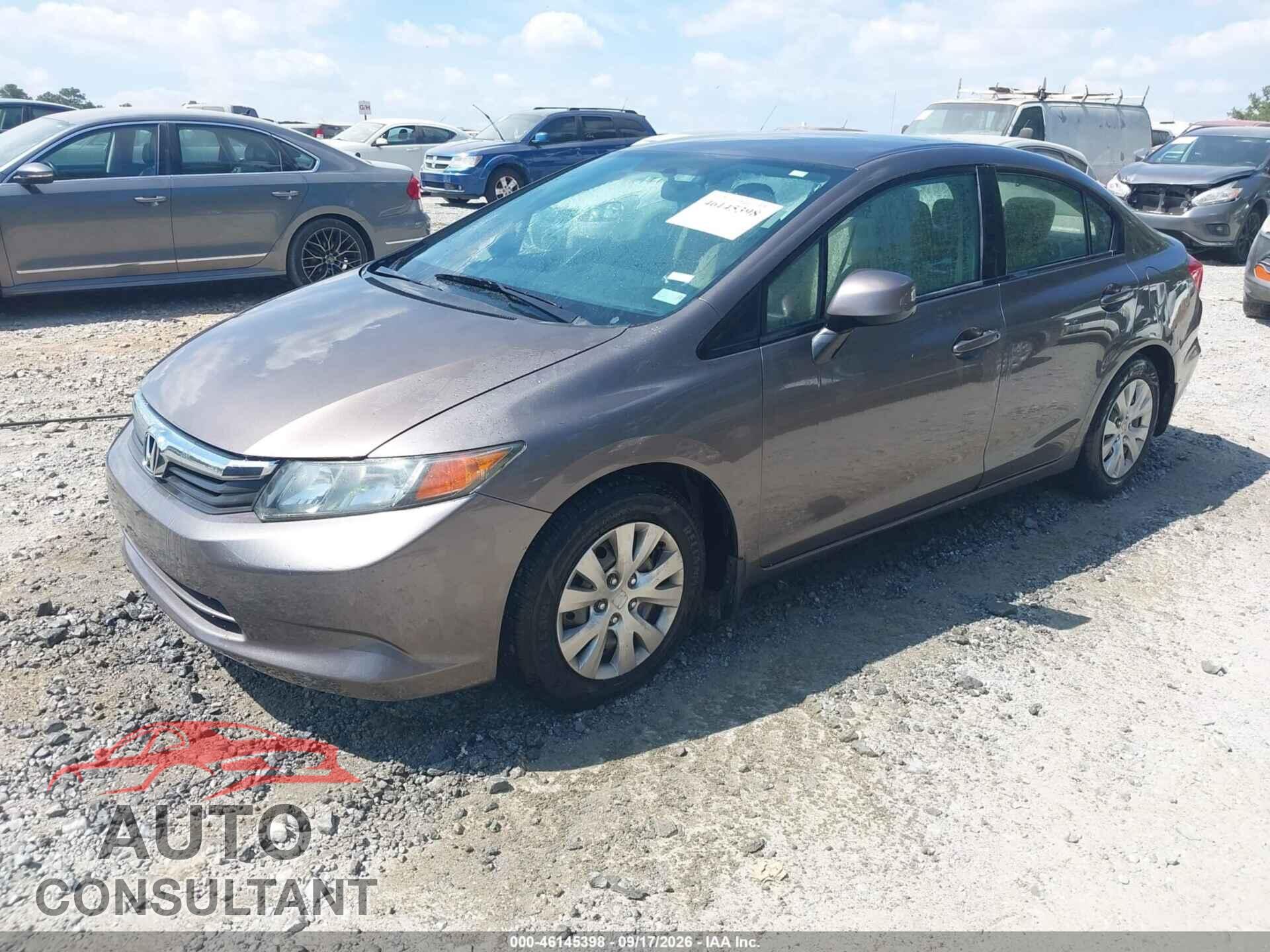 HONDA CIVIC 2012 - 19XFB2F54CE095354