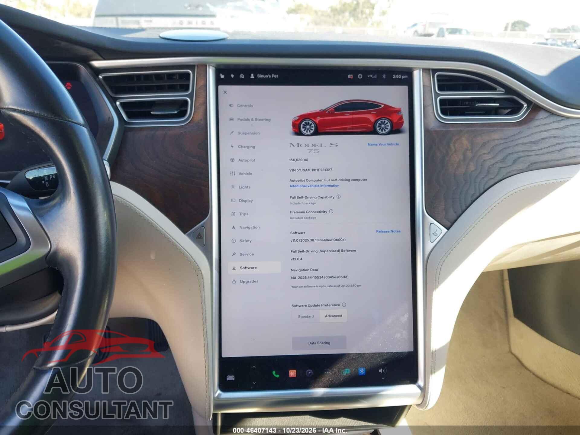 TESLA MODEL S 2017 - 5YJSA1E19HF231327