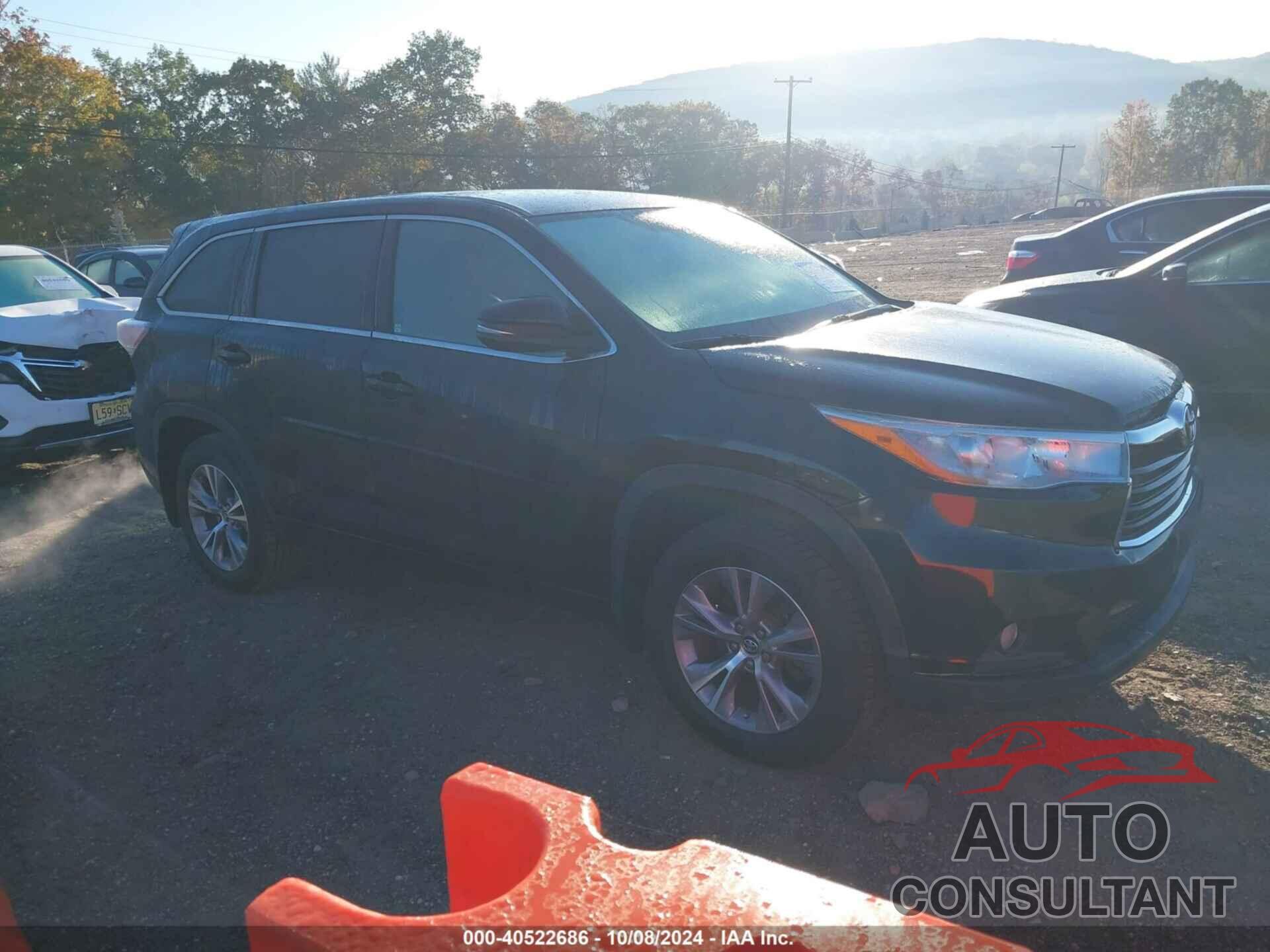 TOYOTA HIGHLANDER 2016 - 5TDBKRFH1GS259365