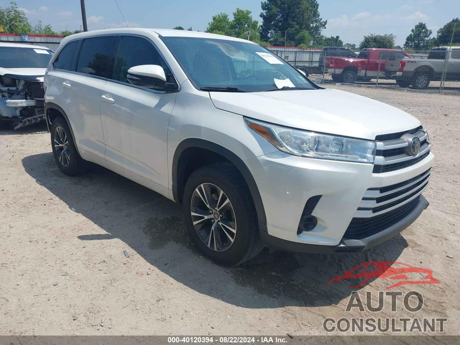 TOYOTA HIGHLANDER 2018 - 5TDZZRFH8JS272437