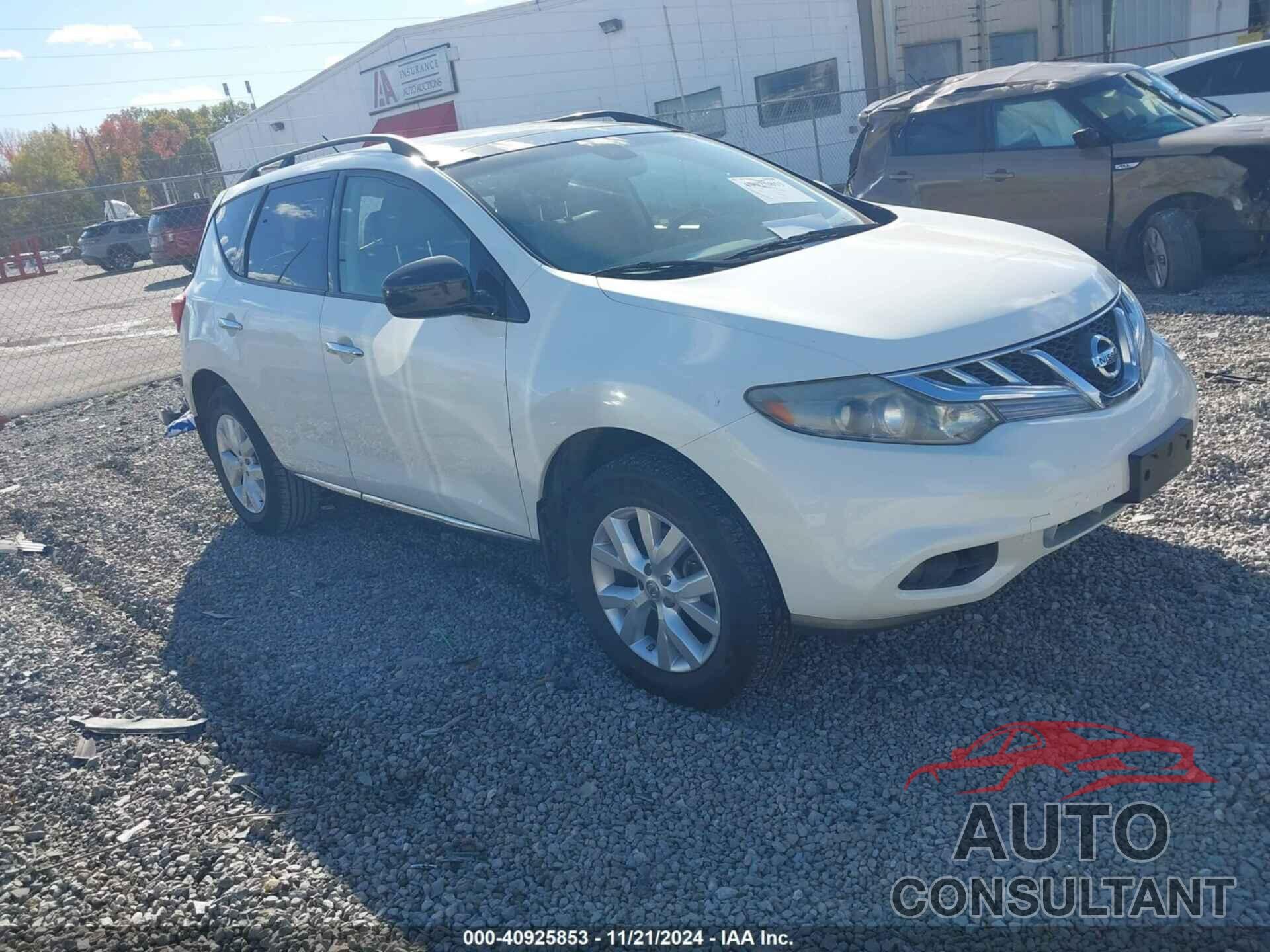 NISSAN MURANO 2013 - JN8AZ1MW6DW312734