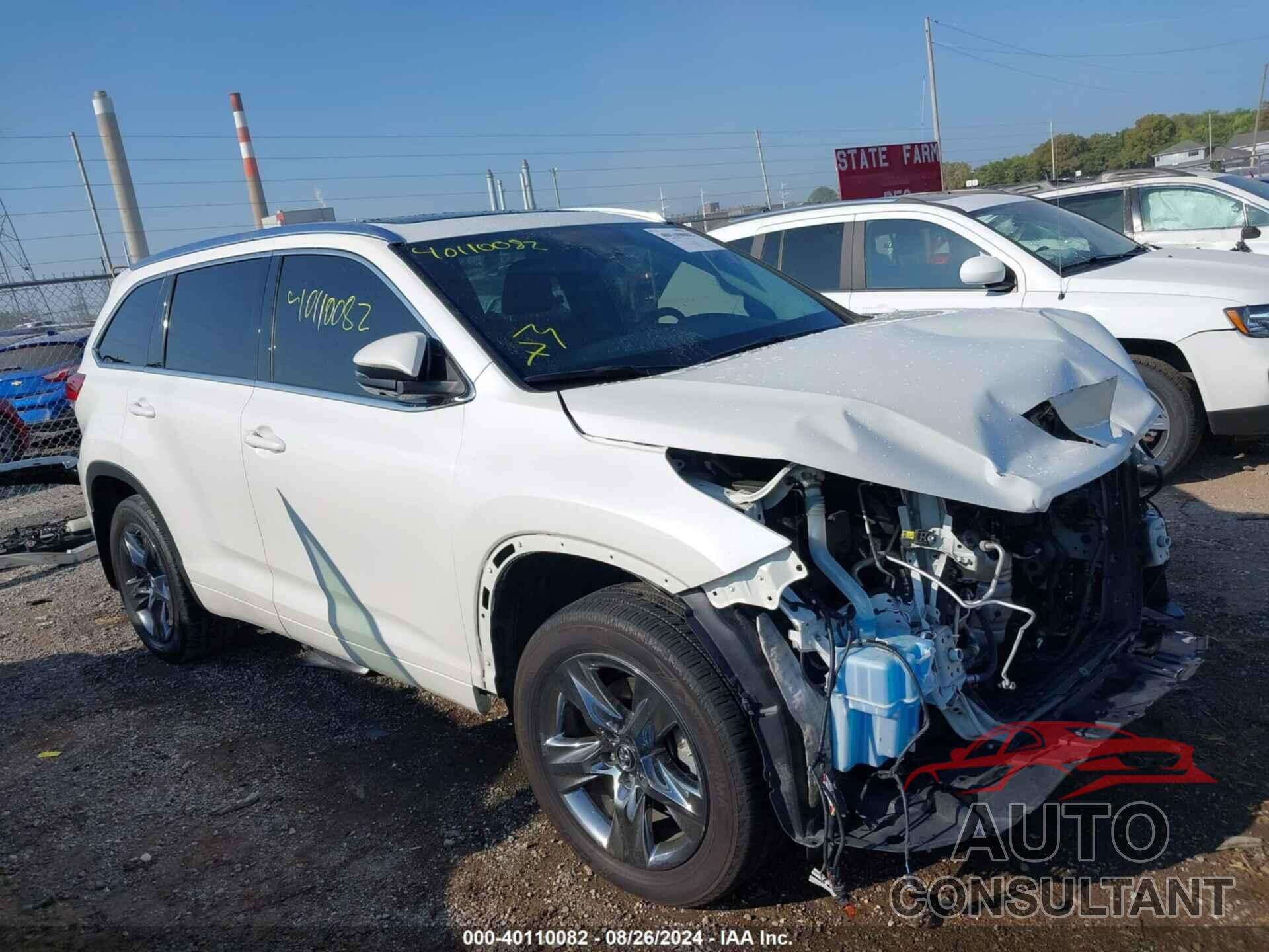 TOYOTA HIGHLANDER 2018 - 5TDDZRFHXJS914733