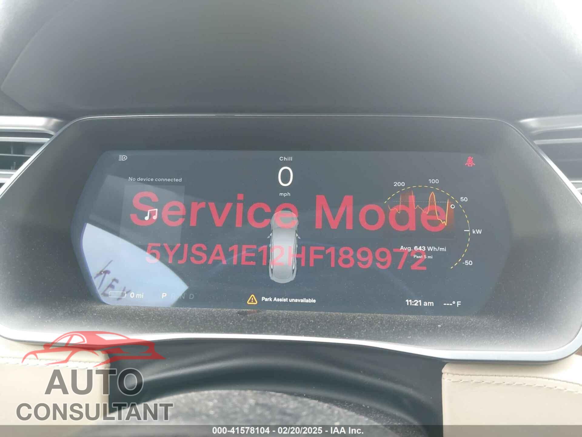 TESLA MODEL S 2017 - 5YJSA1E12HF189972