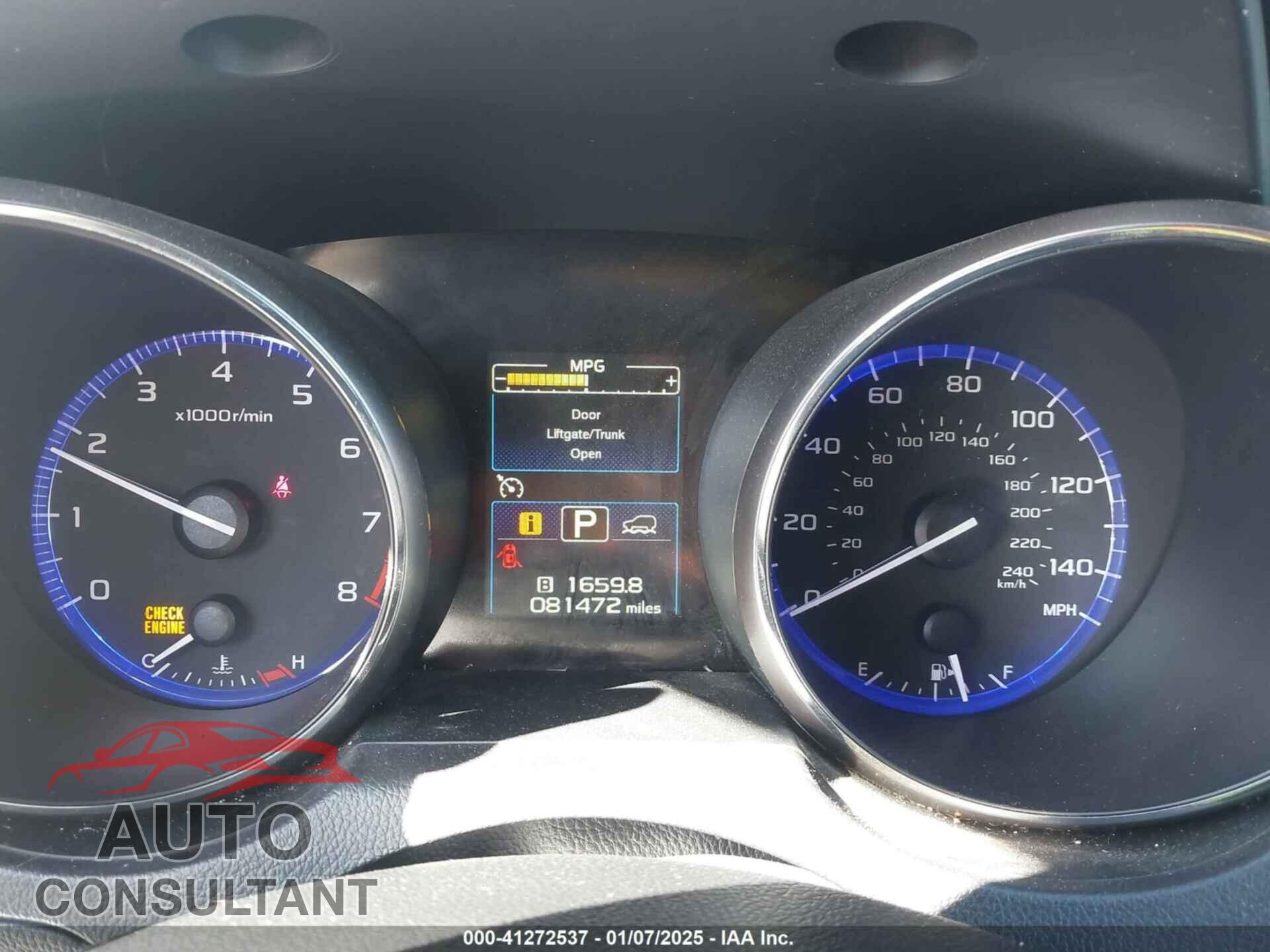SUBARU OUTBACK 2015 - 4S4BSBCC7F3208691