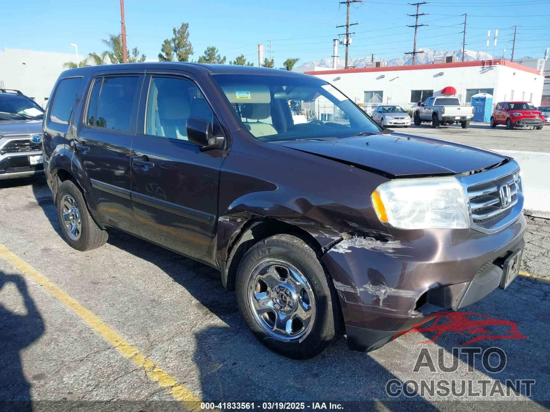 HONDA PILOT 2013 - 5FNYF3H20DB010933