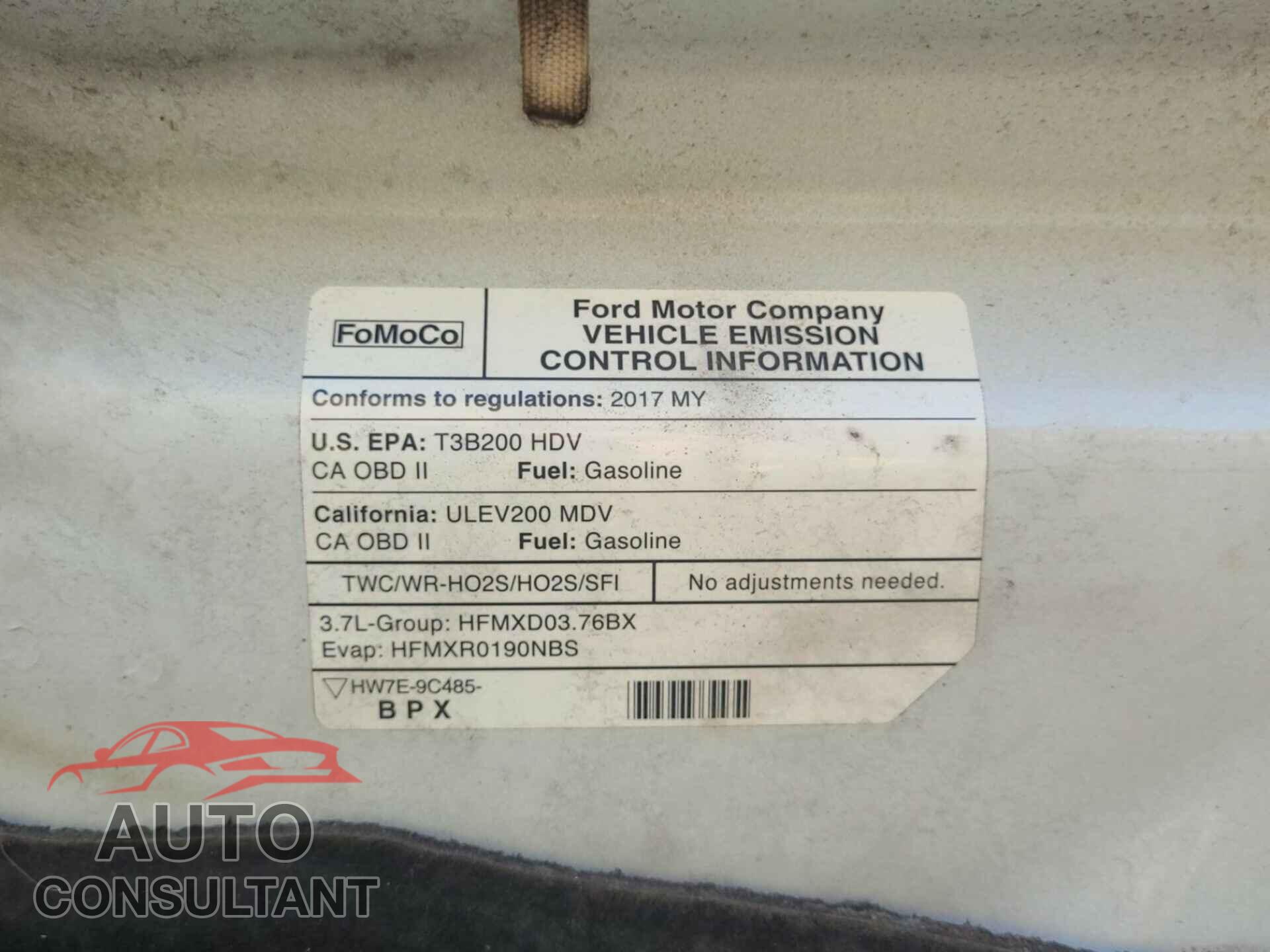 FORD TRANSIT 2017 - 1FTYR1YM2HKA31983