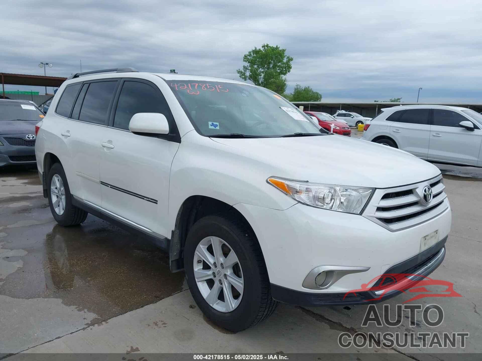 TOYOTA HIGHLANDER 2012 - 5TDZA3EH9CS026814