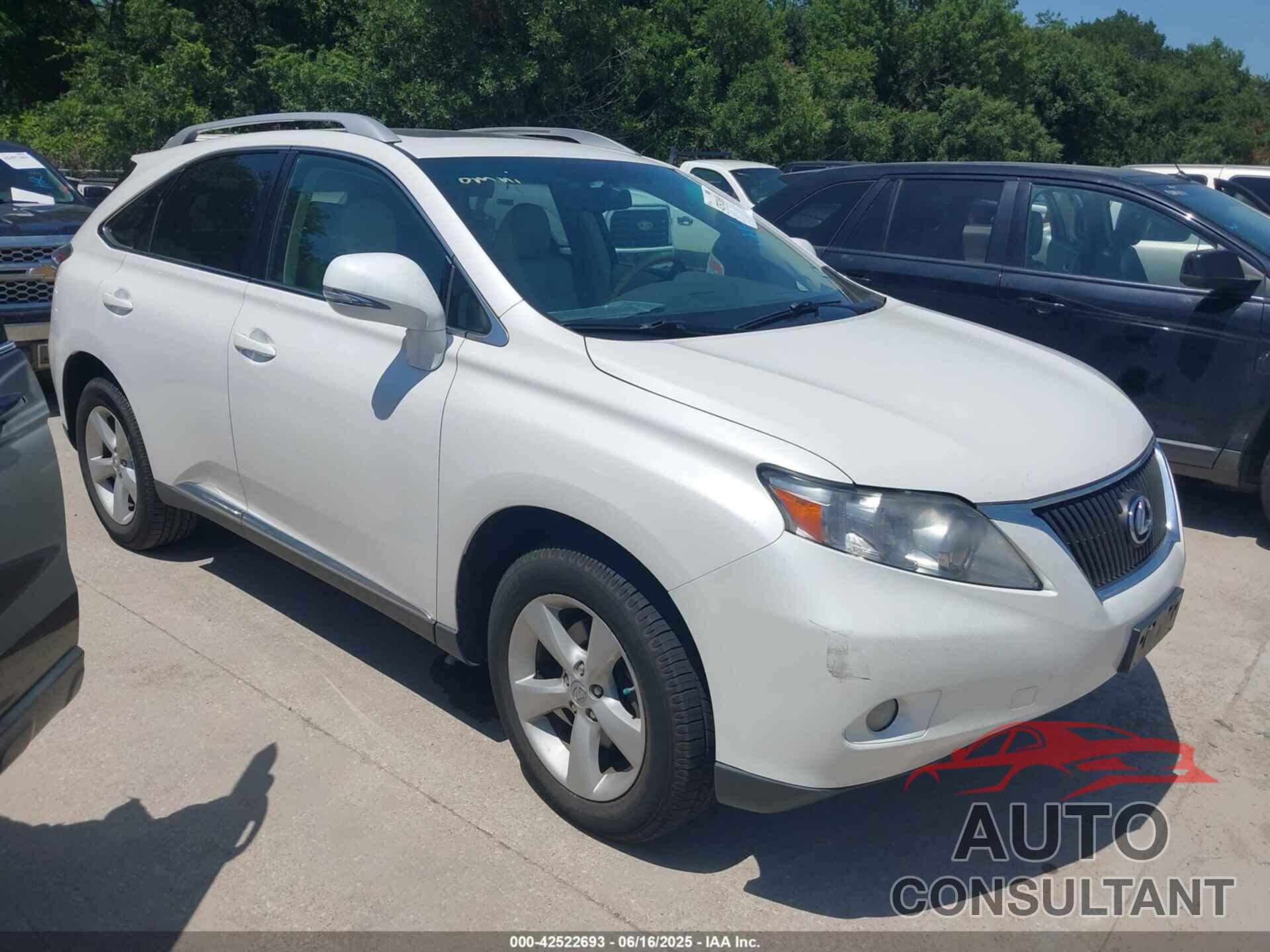 LEXUS RX 350 2010 - 2T2BK1BA4AC038283