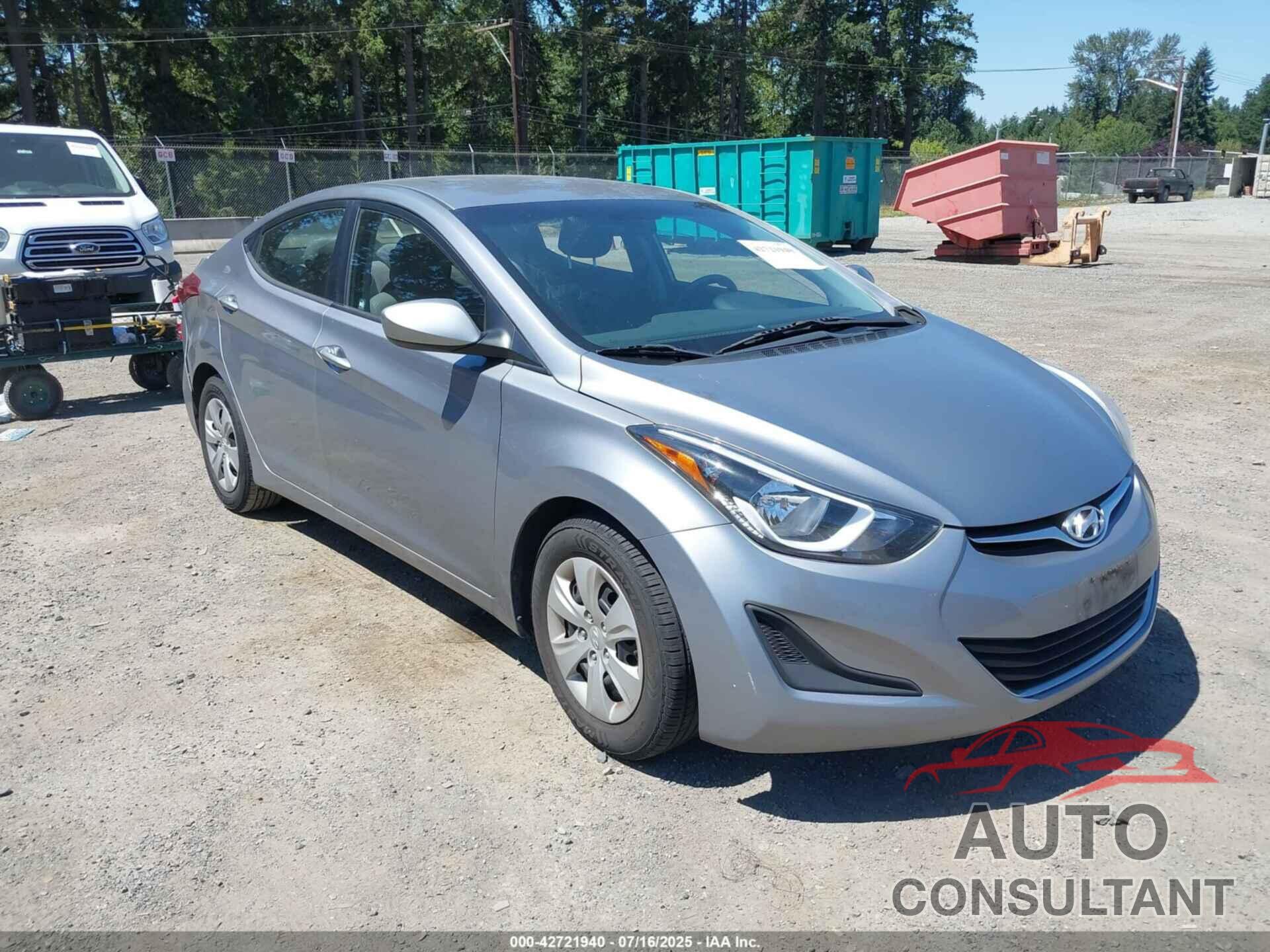 HYUNDAI ELANTRA 2016 - 5NPDH4AEXGH693216