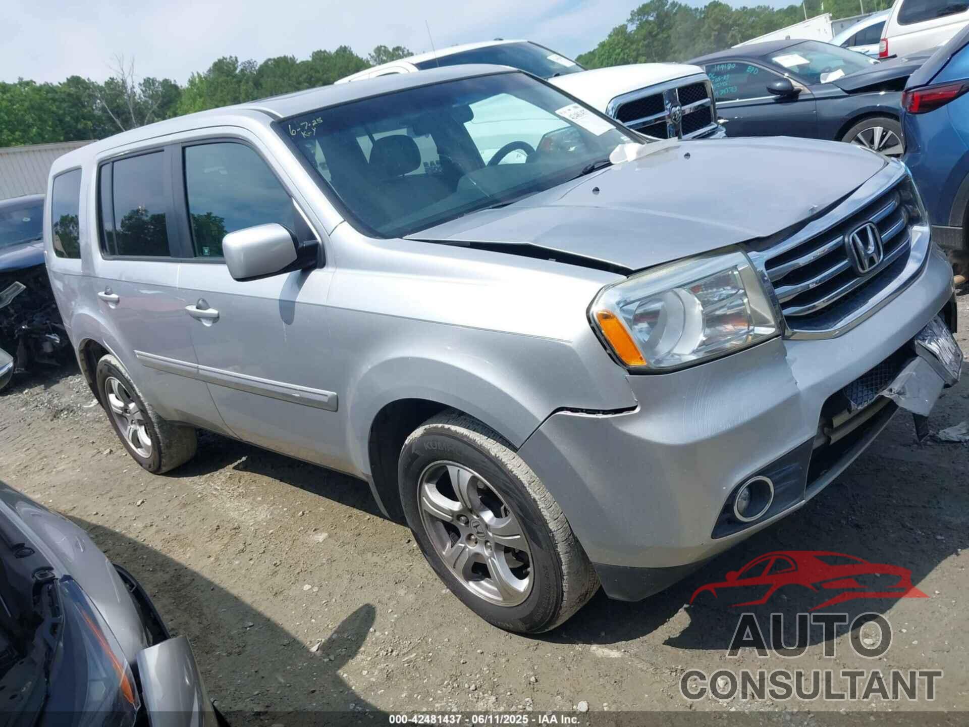 HONDA PILOT 2012 - 5FNYF3H54CB019160
