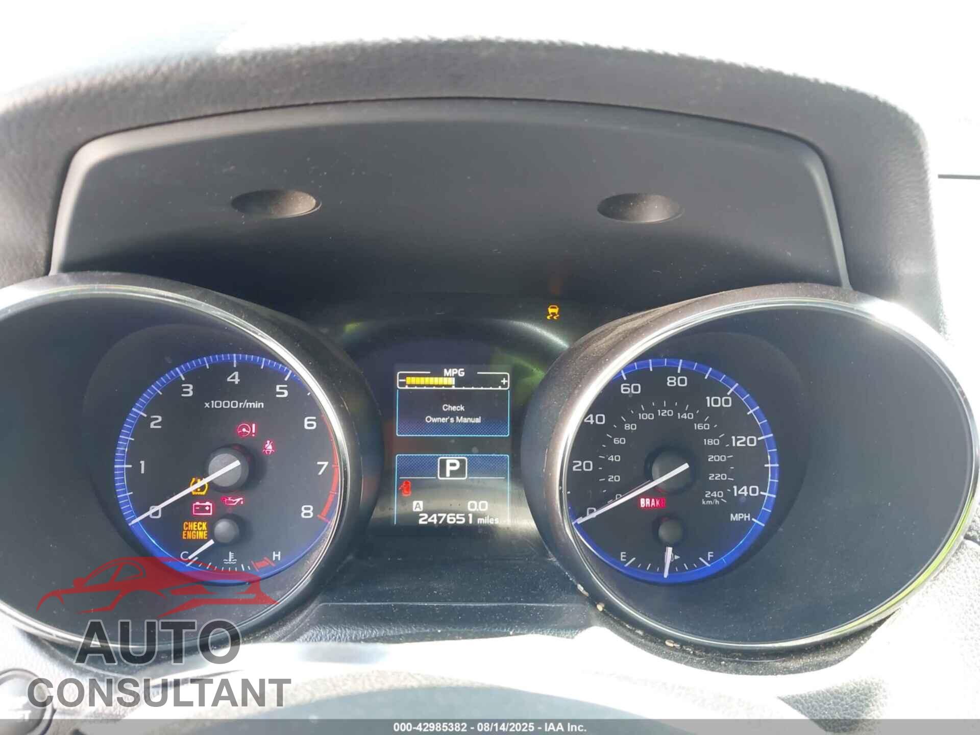 SUBARU OUTBACK 2015 - 4S4BSBCC4F3280951