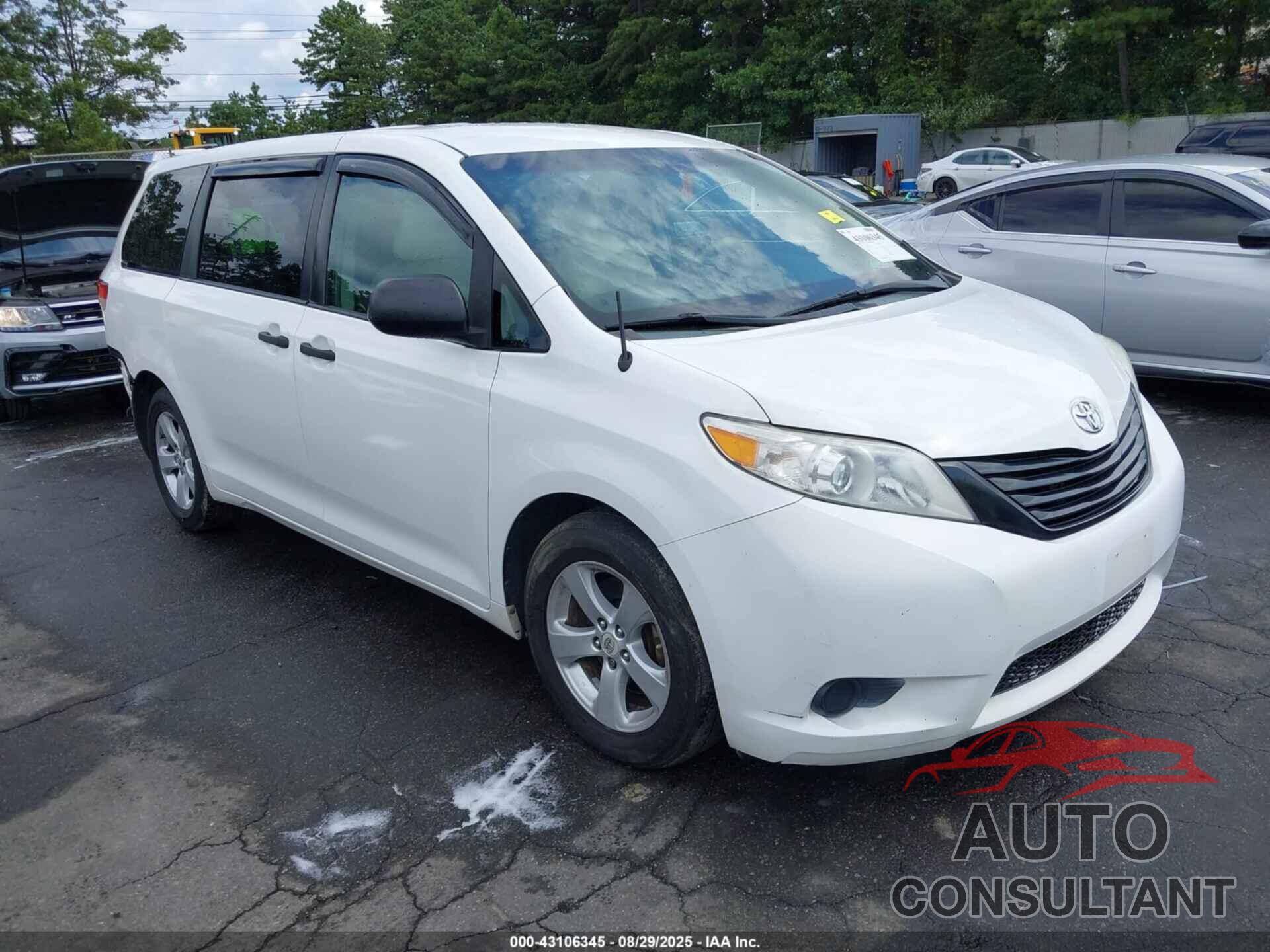 TOYOTA SIENNA 2012 - 5TDZK3DC2CS219311