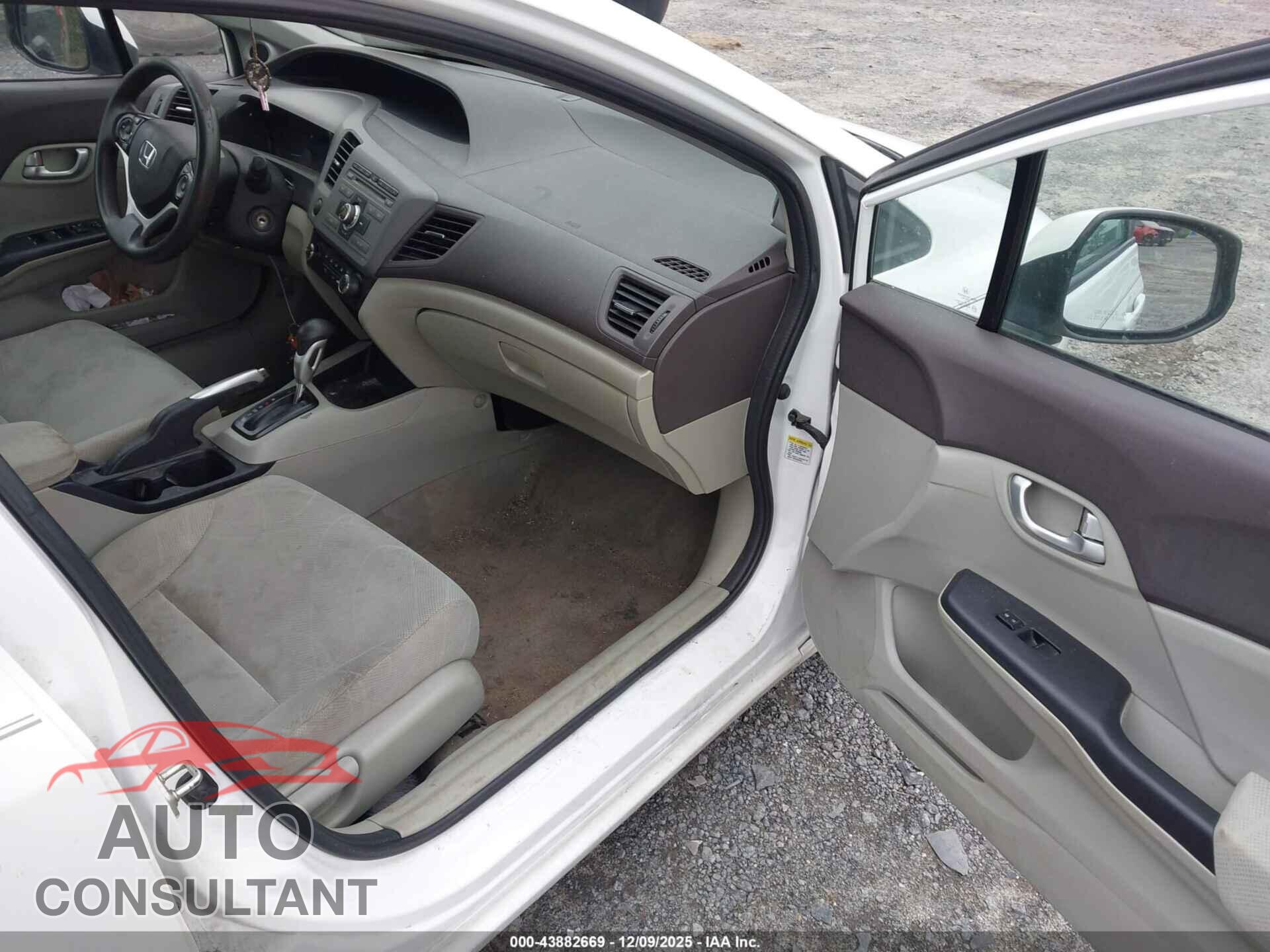 HONDA CIVIC 2012 - 19XFB2F89CE110554